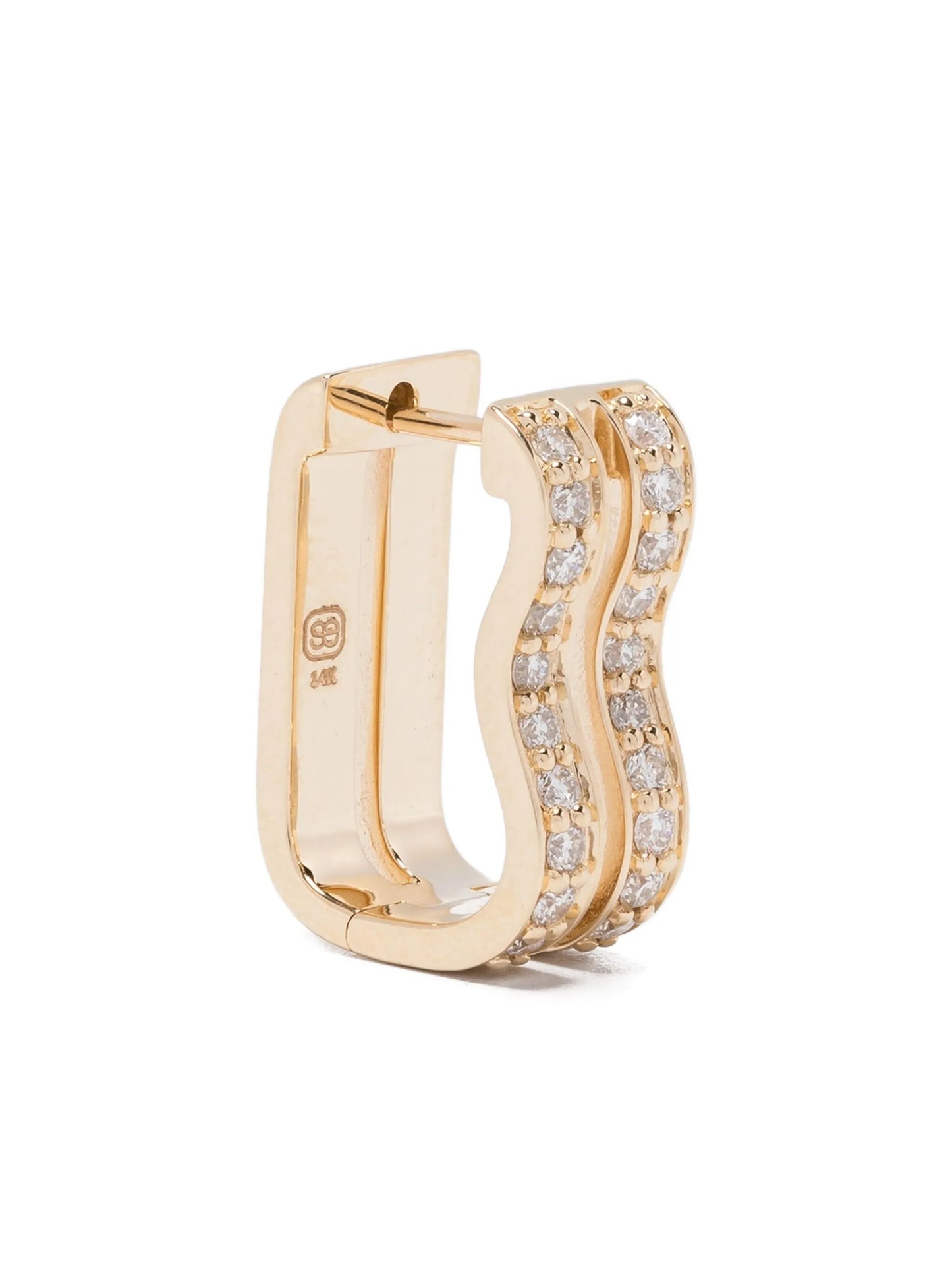 14K gold diamond earrings