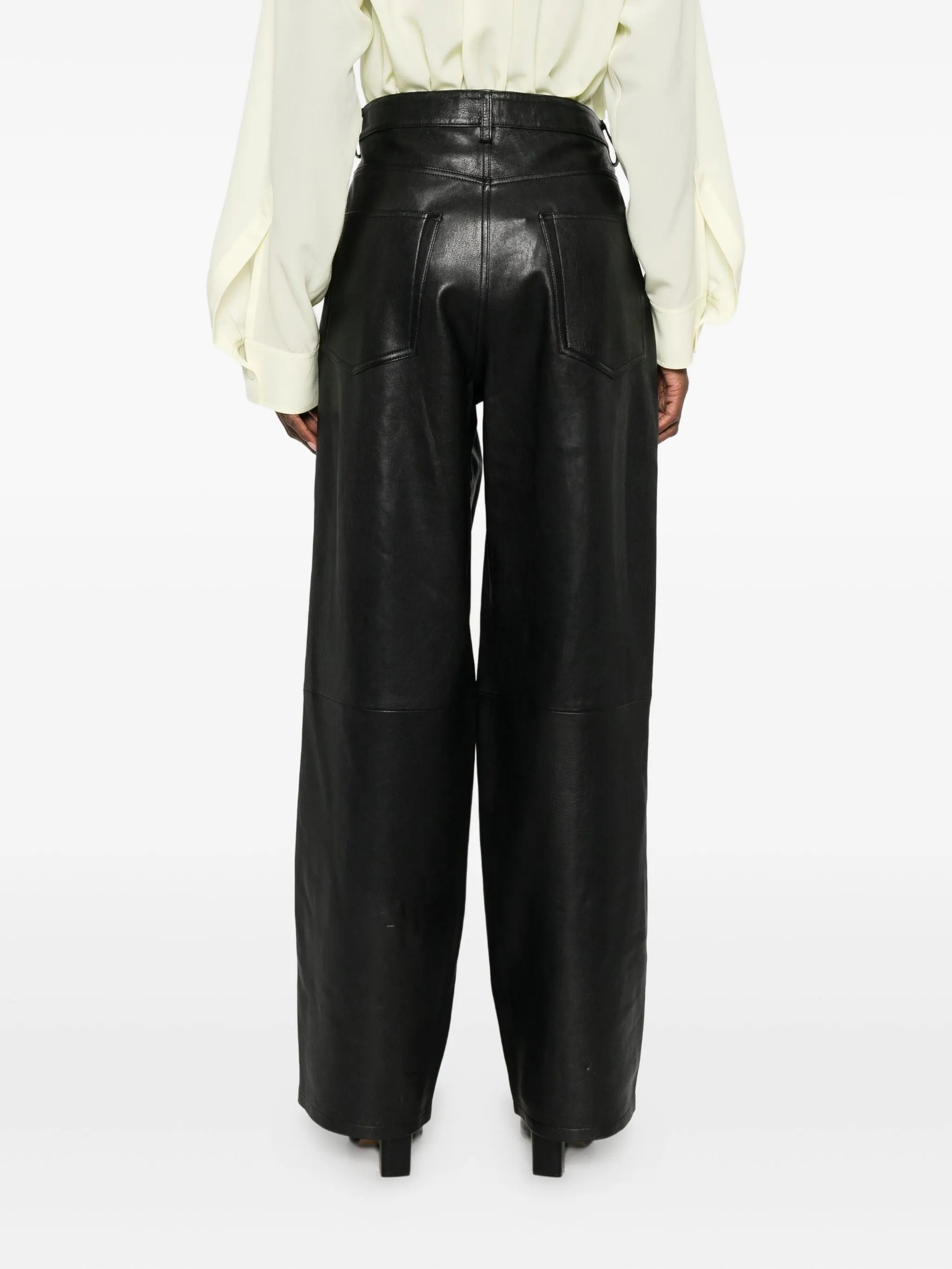baggy leather trousers