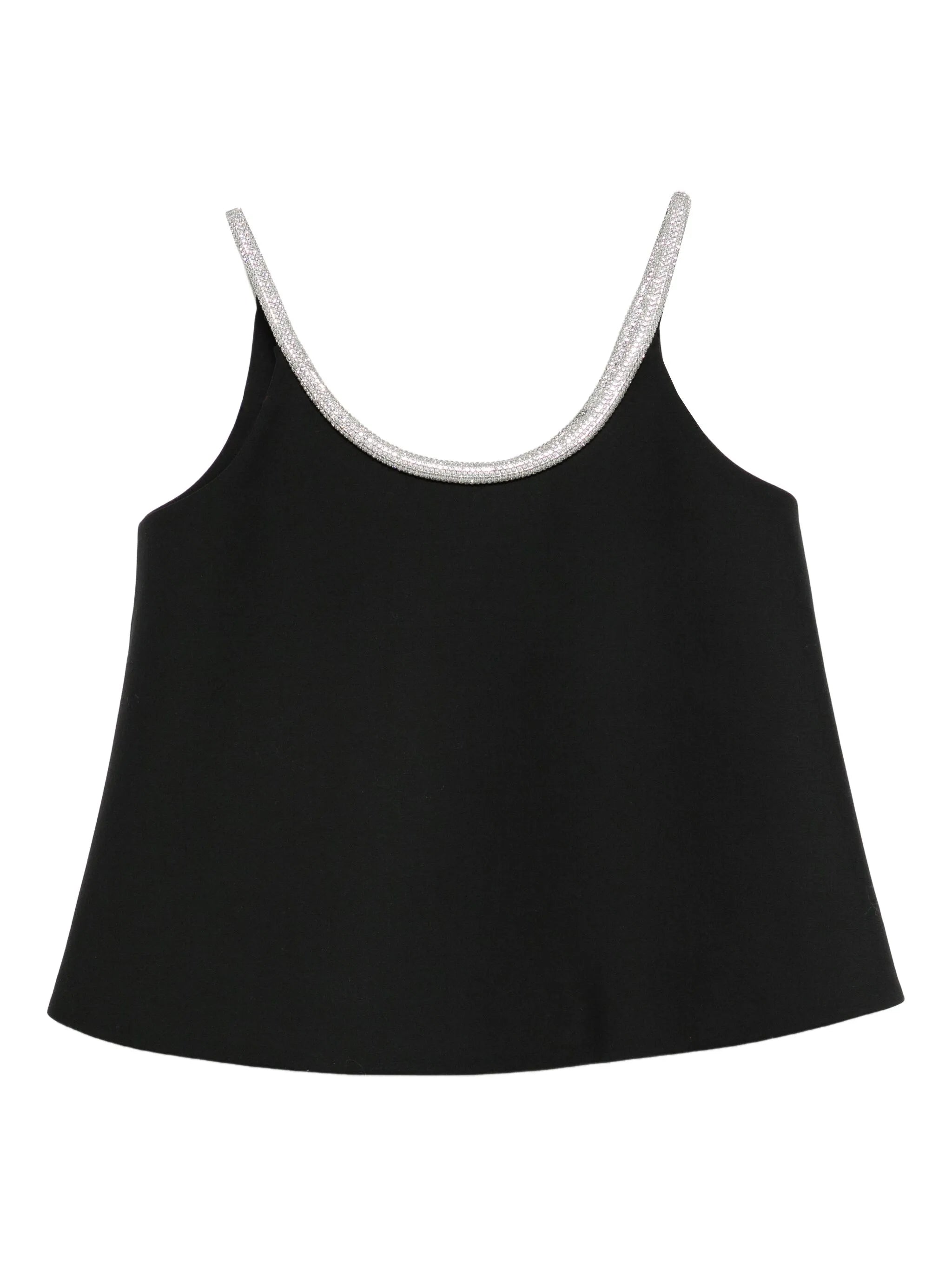 A-line appliqué-detail top