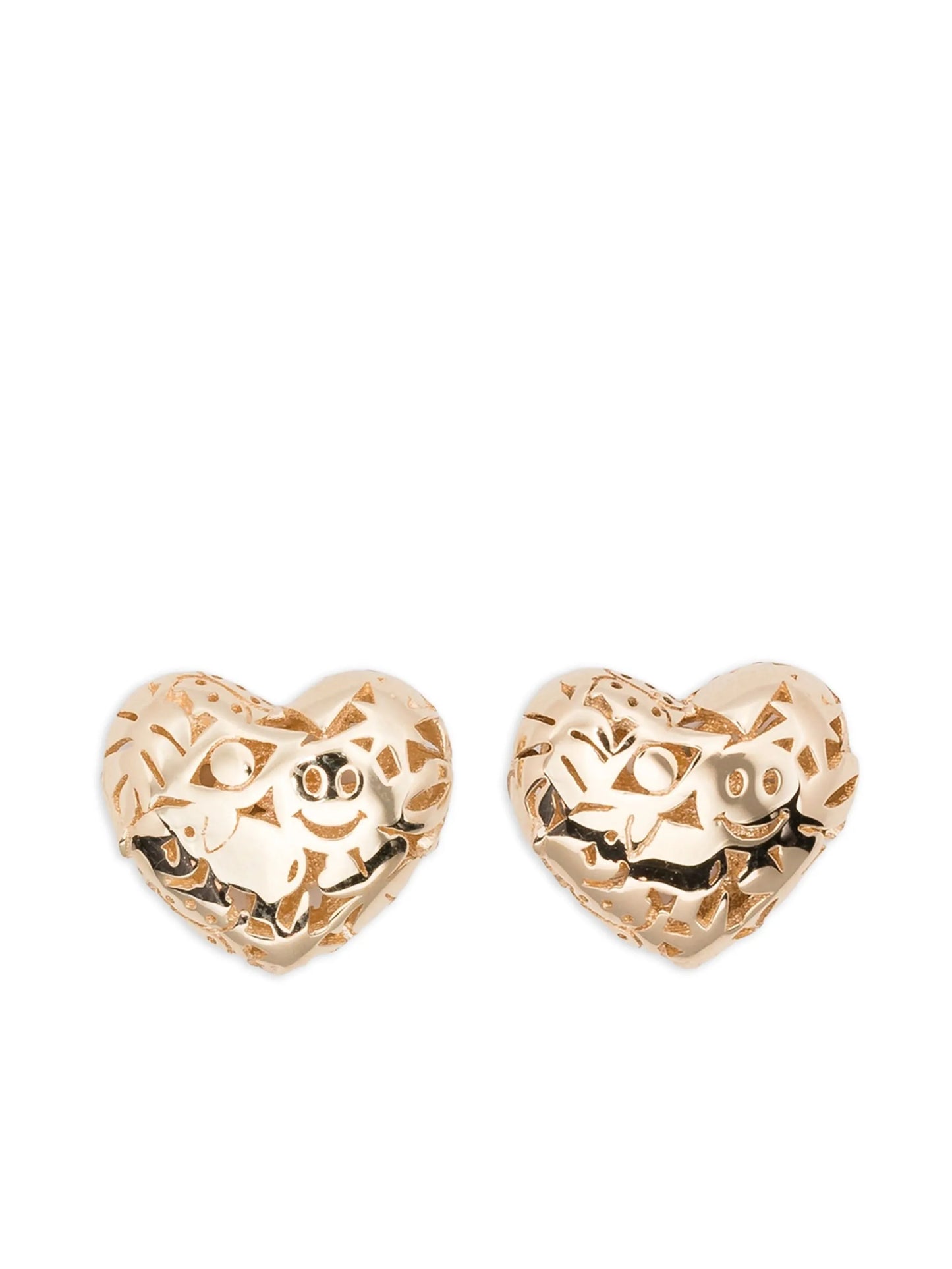 14CT yellow gold Heart earrings
