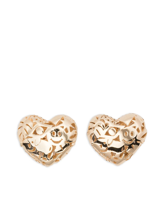 14CT yellow gold Heart earrings