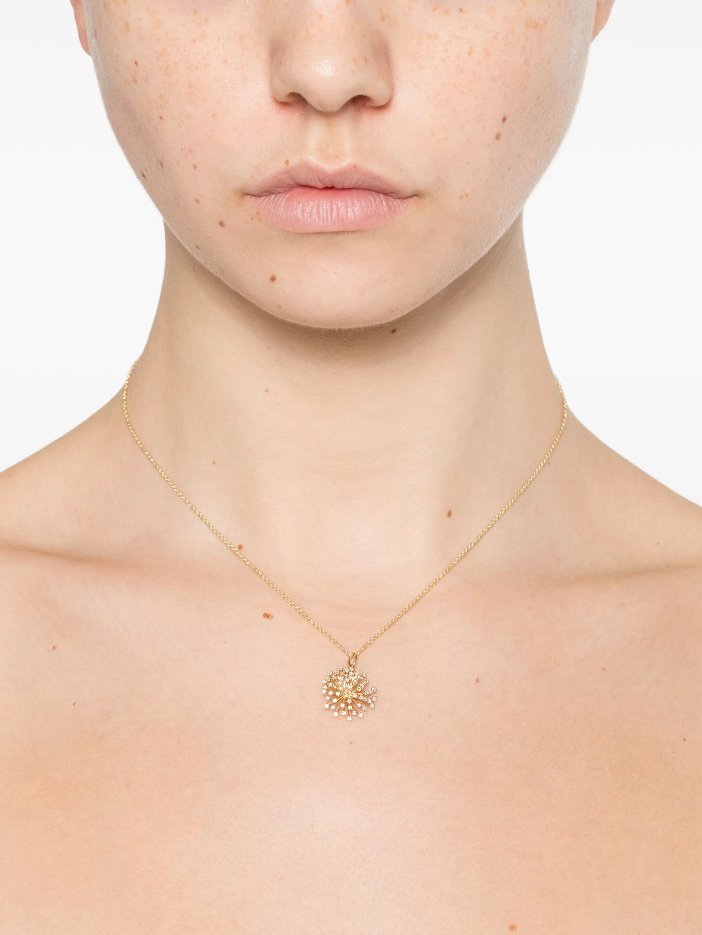 14CT yellow gold Burst necklace