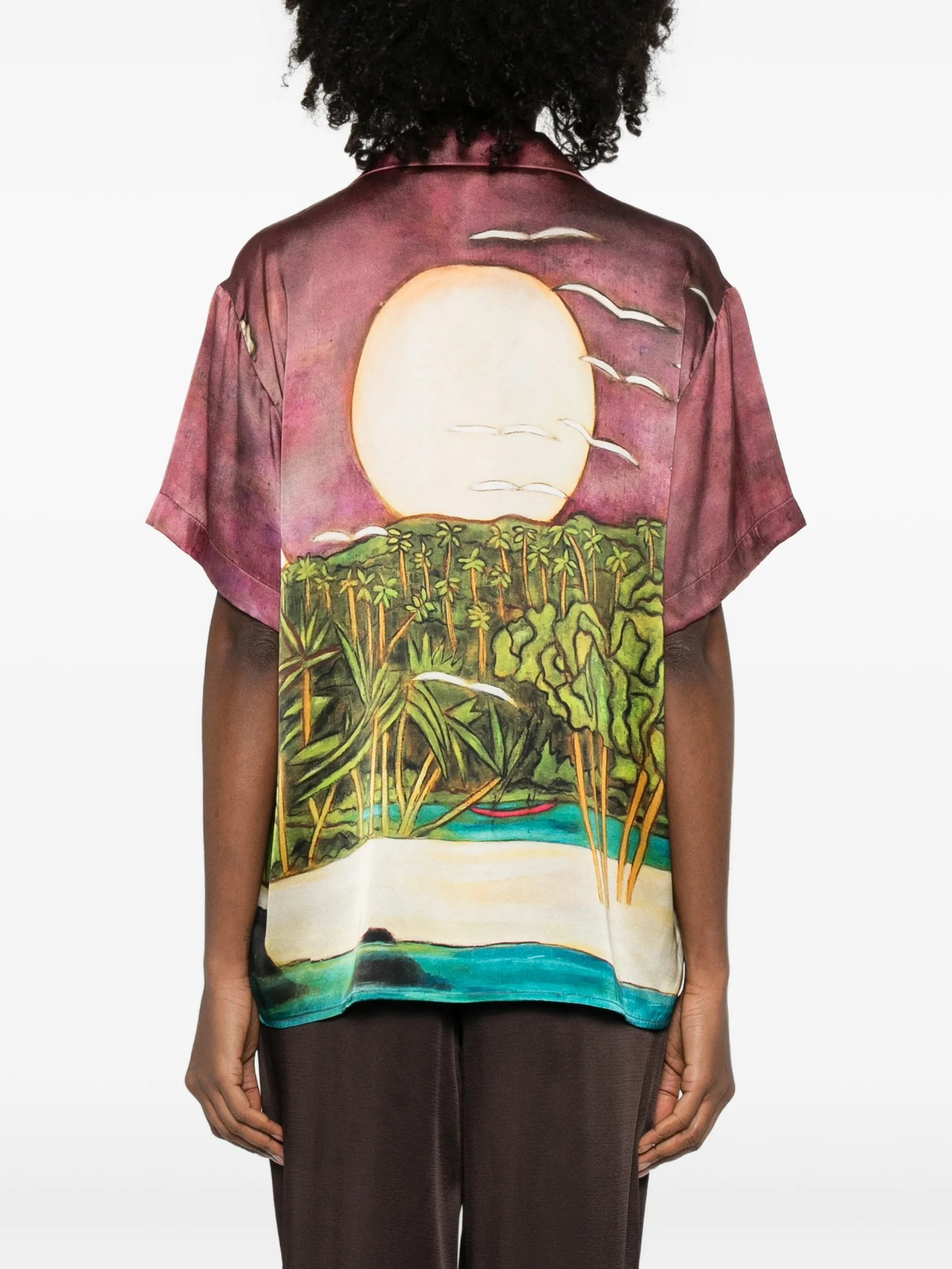 La Sierra printed silk shirt