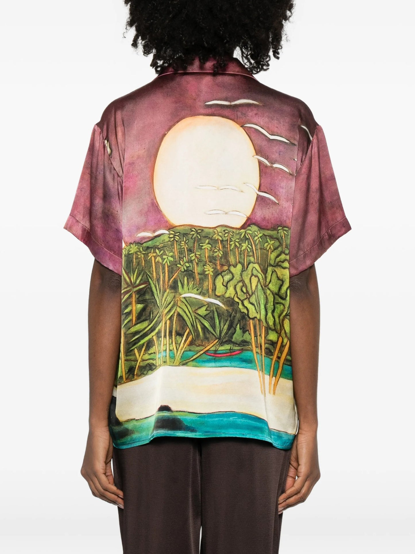 La Sierra printed silk shirt