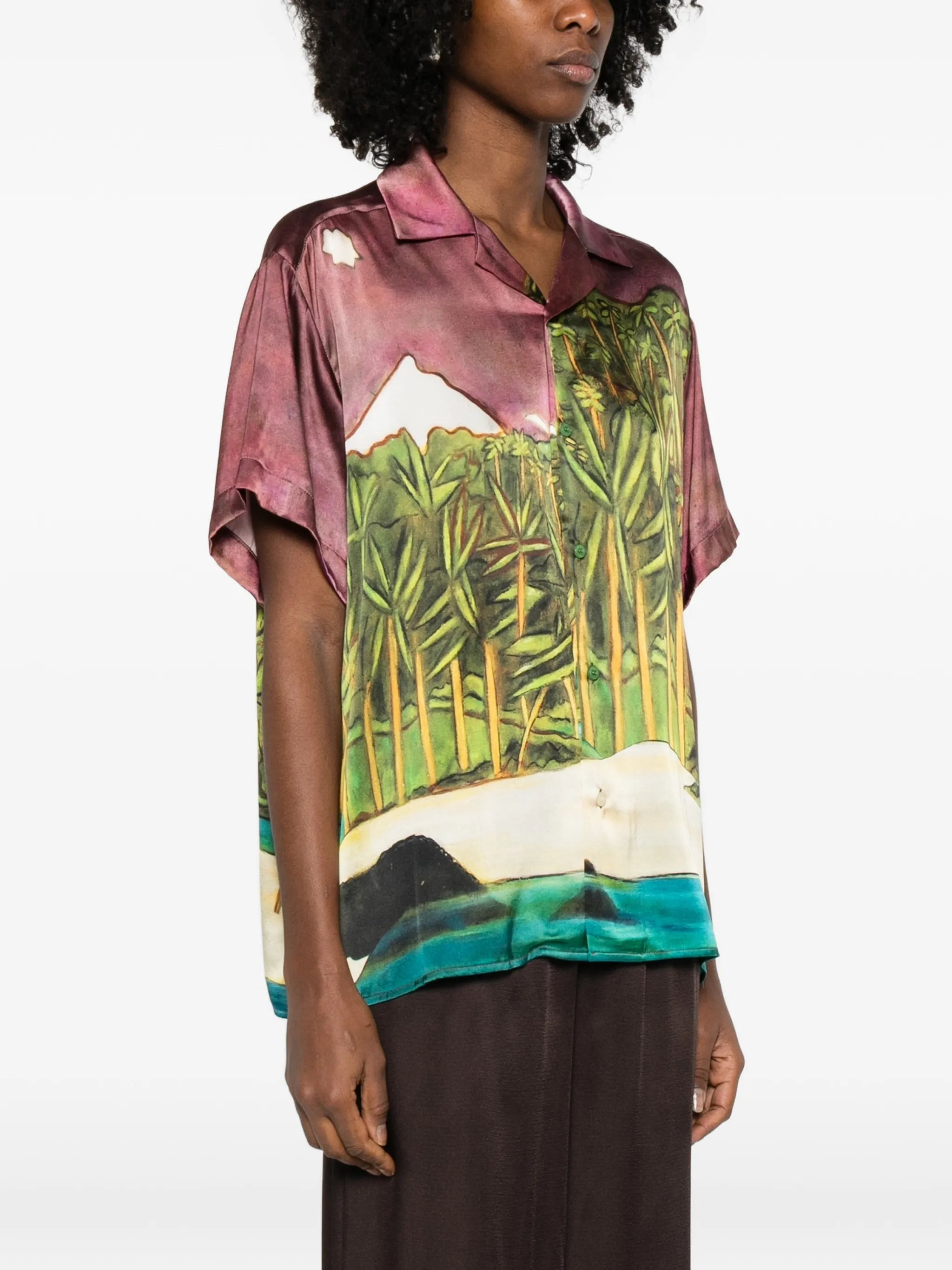 La Sierra printed silk shirt