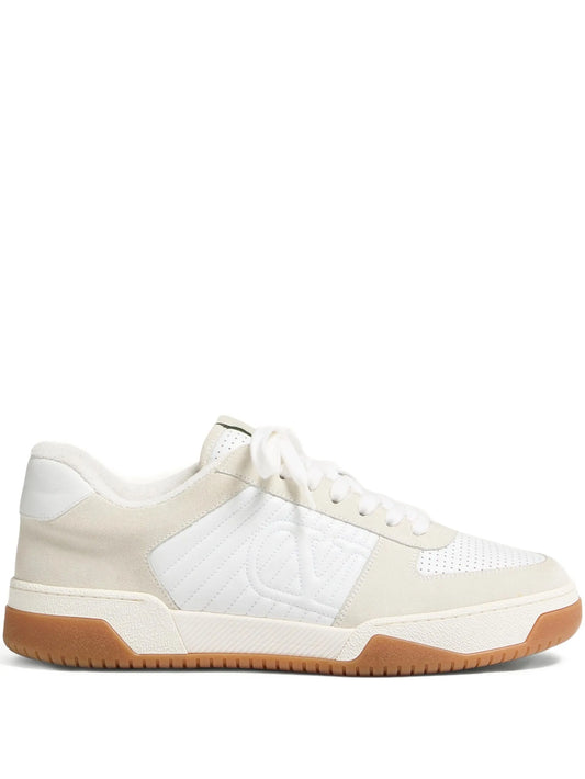 logo-detail perforated sneakers
