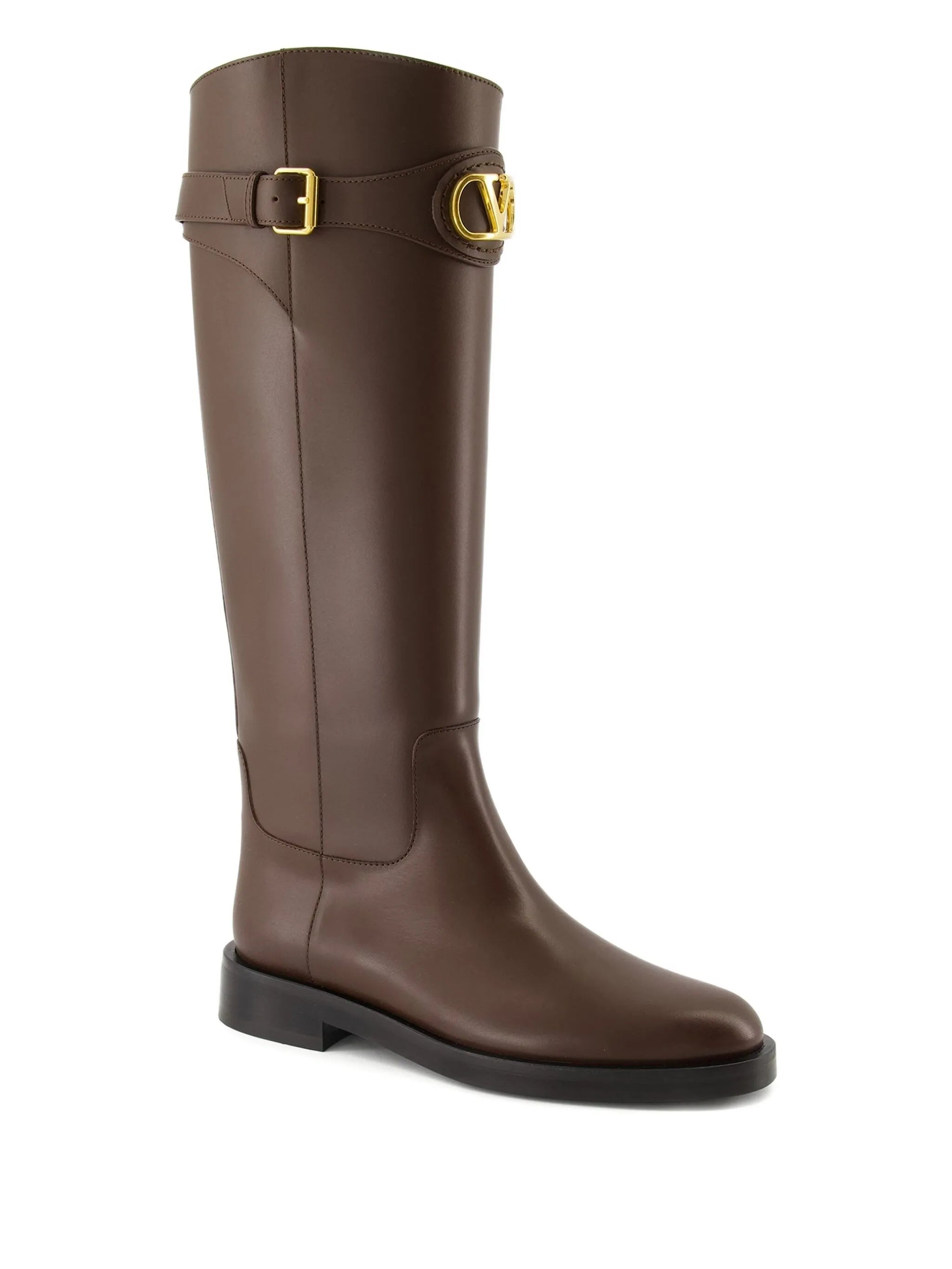 VLogo-buckle boots