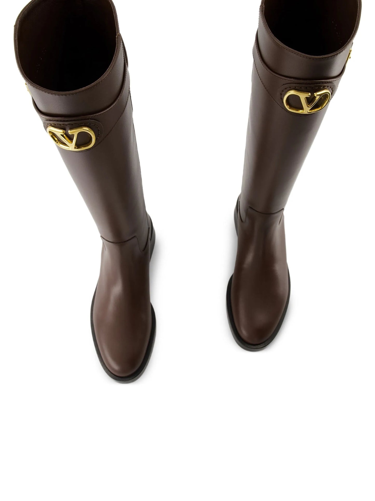 VLogo-buckle boots
