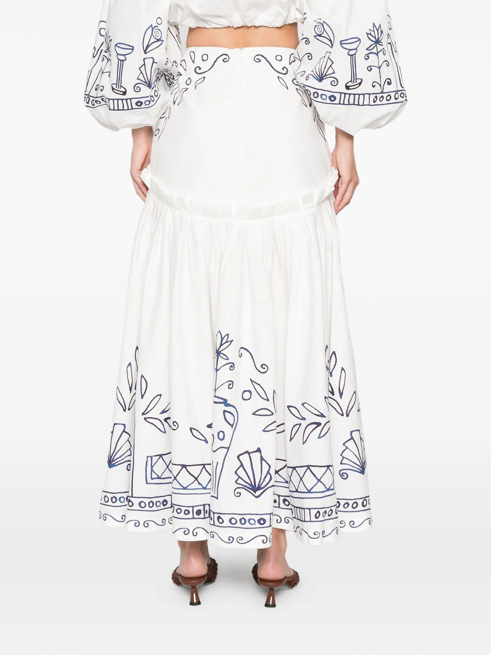 x Lrnce Leela printed maxi skirt