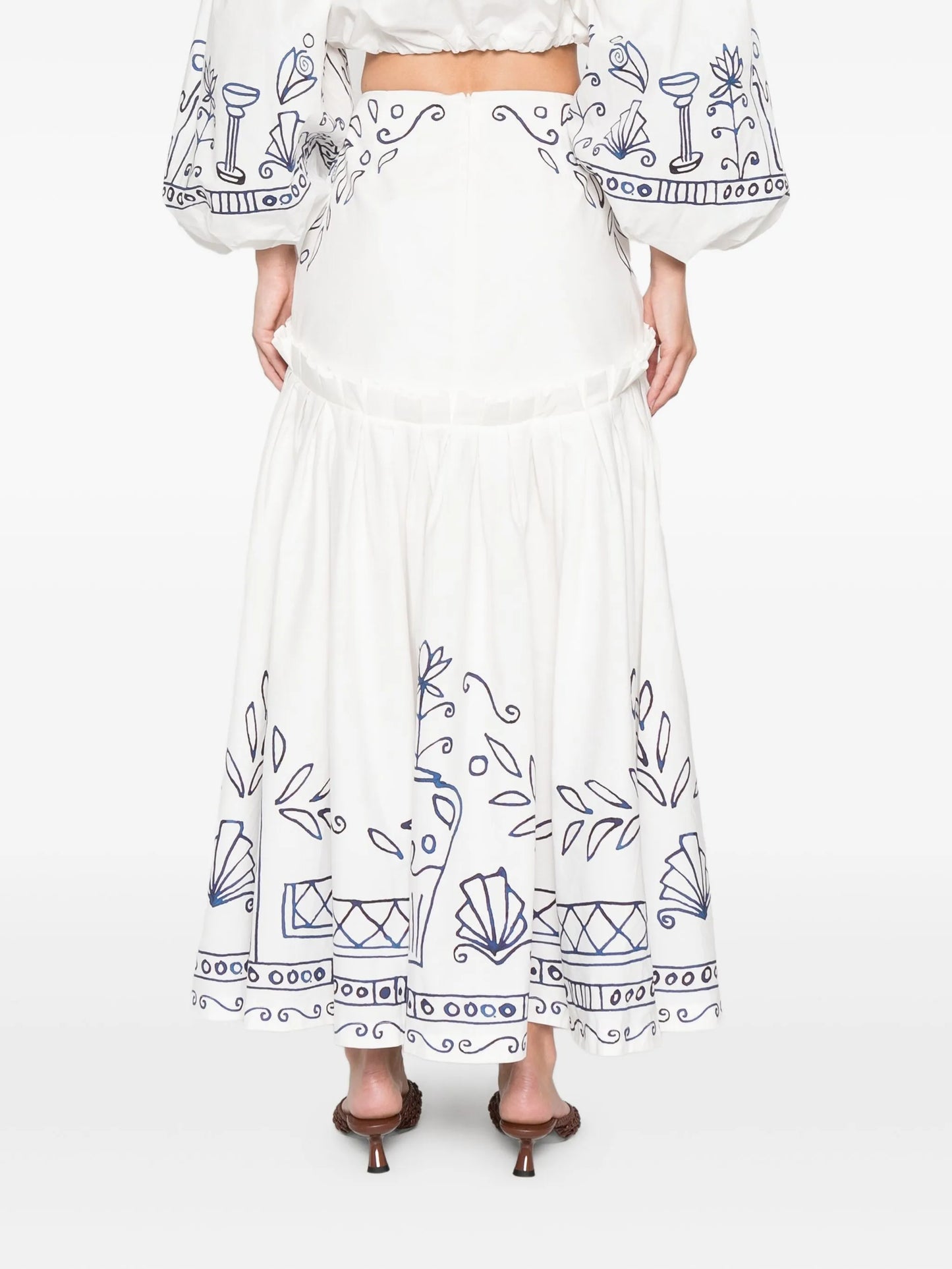 x Lrnce Leela printed maxi skirt