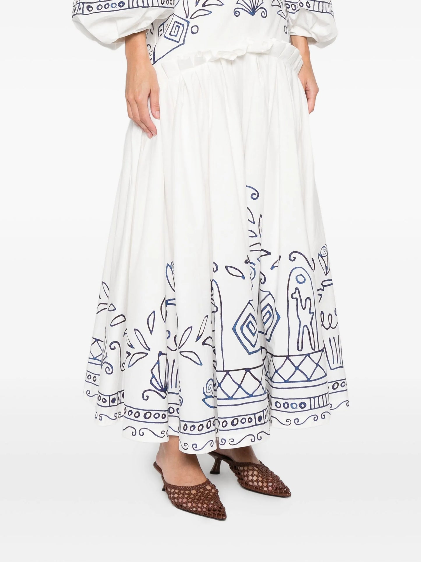 x Lrnce Leela printed maxi skirt