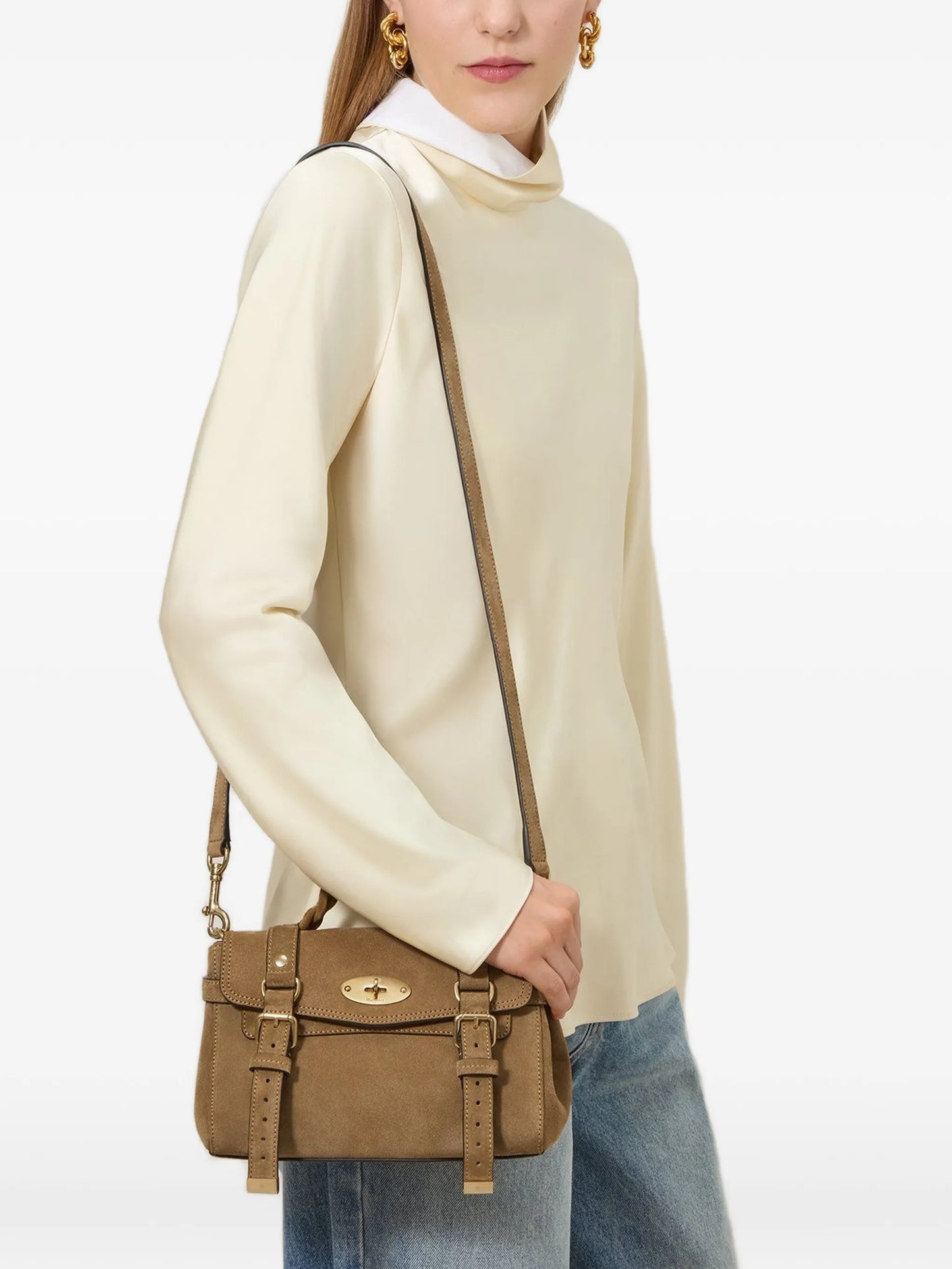 mini Alexa braided-handle tote bag