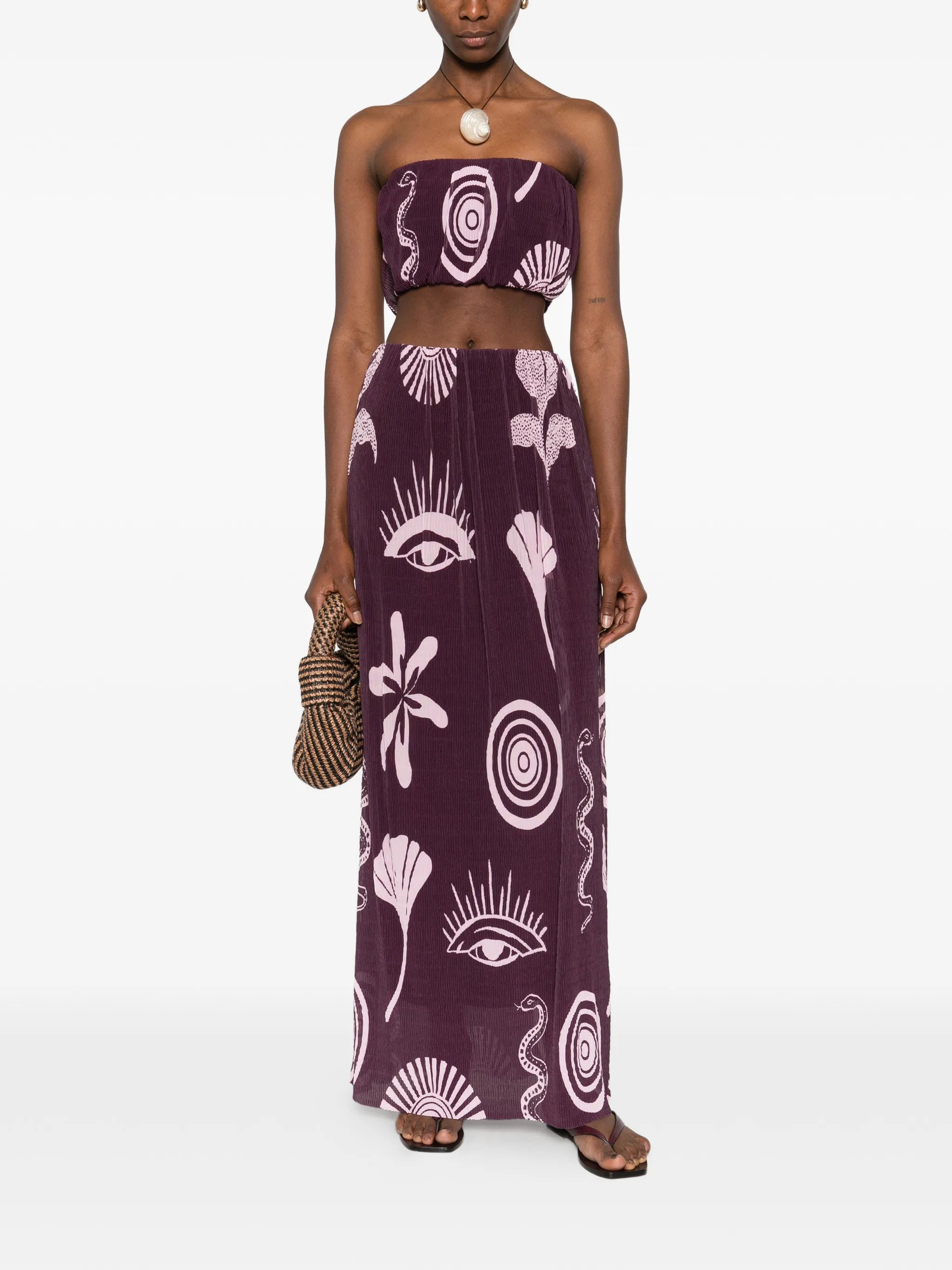 Vela high-waist maxi skirt