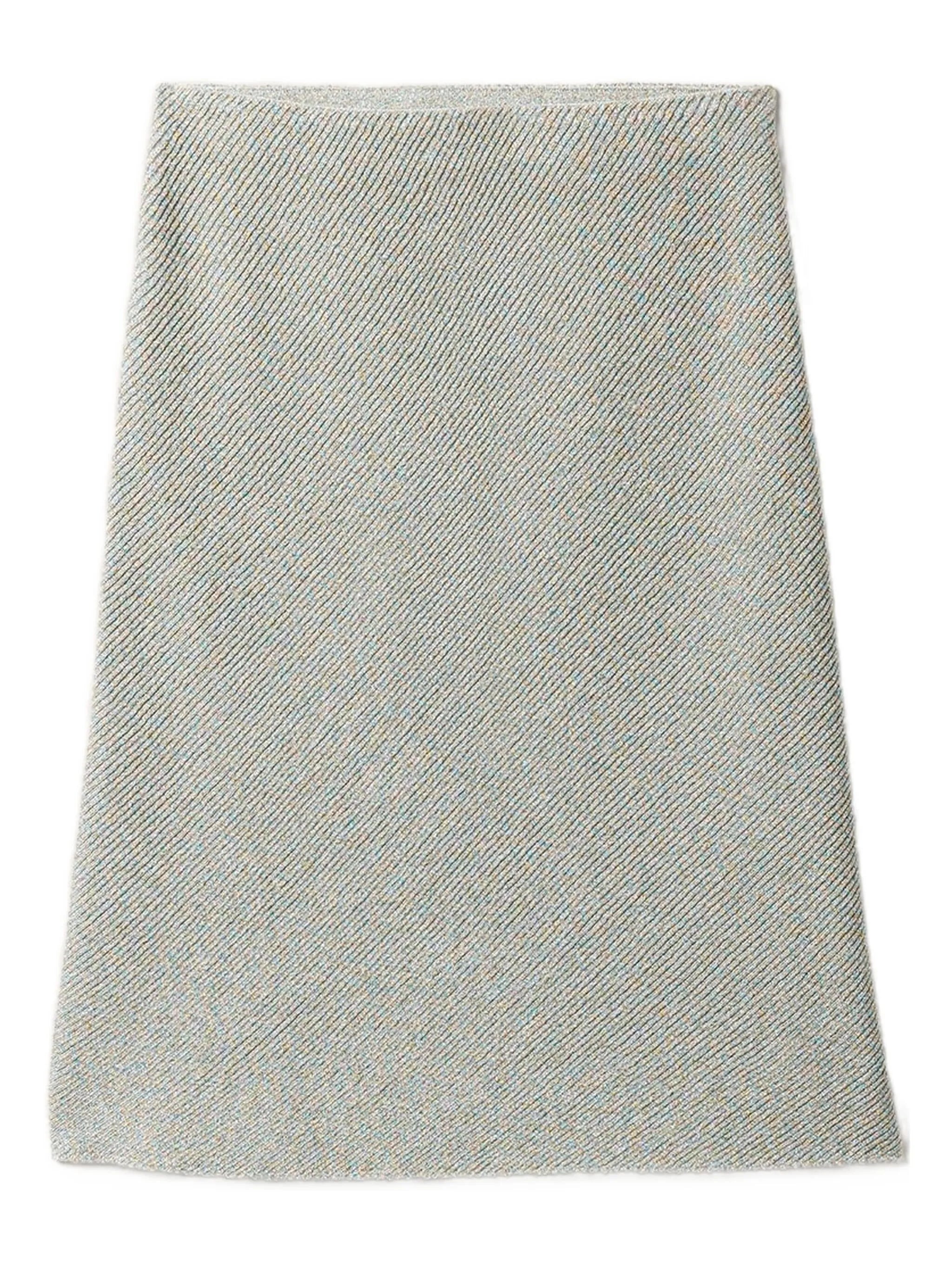 lamé midi skirt