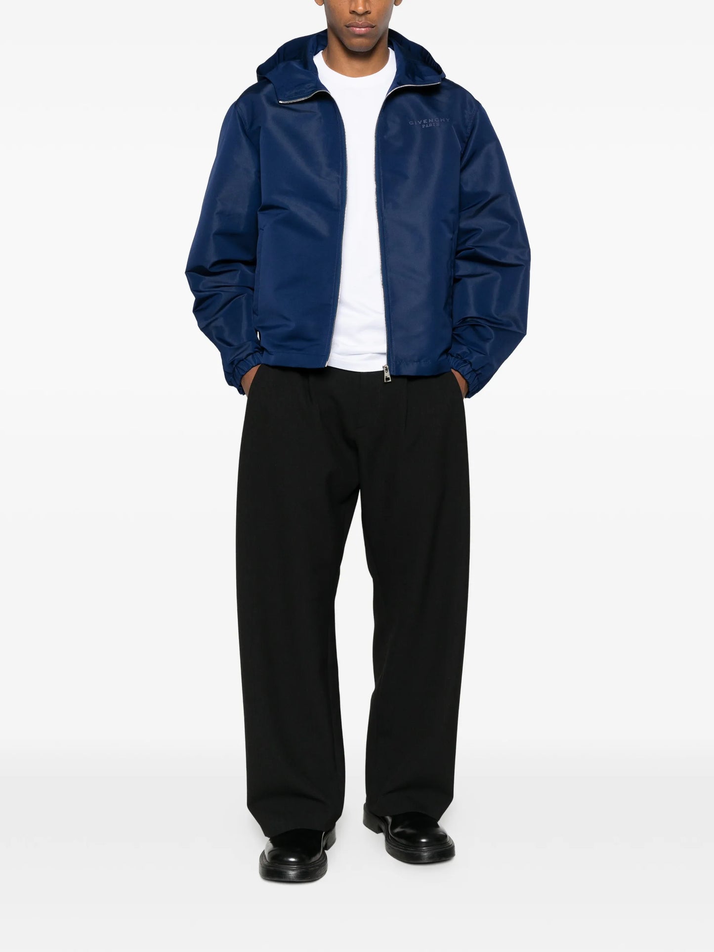 hooded windbreaker