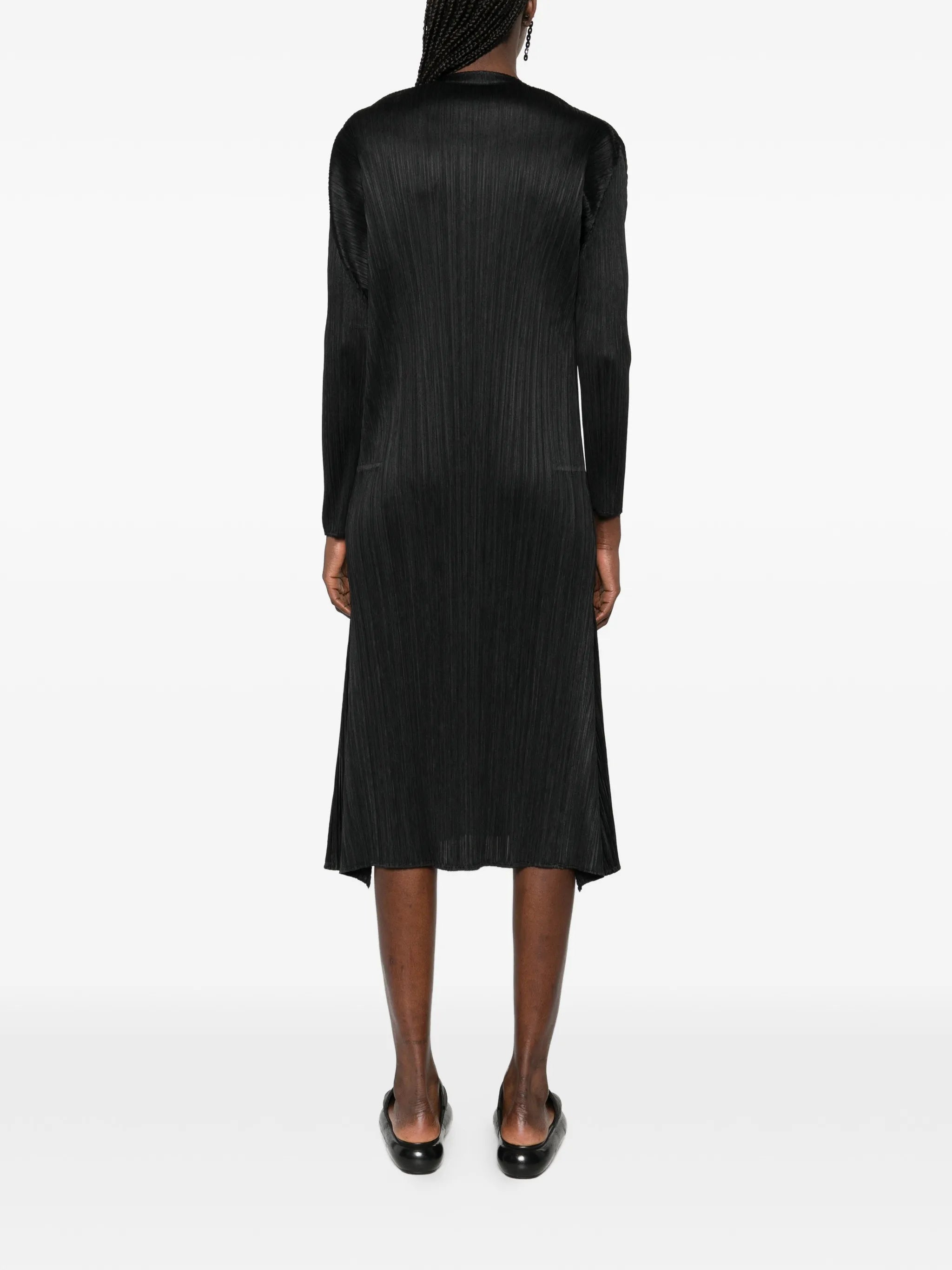 Ole! high-neck A-line midi dress