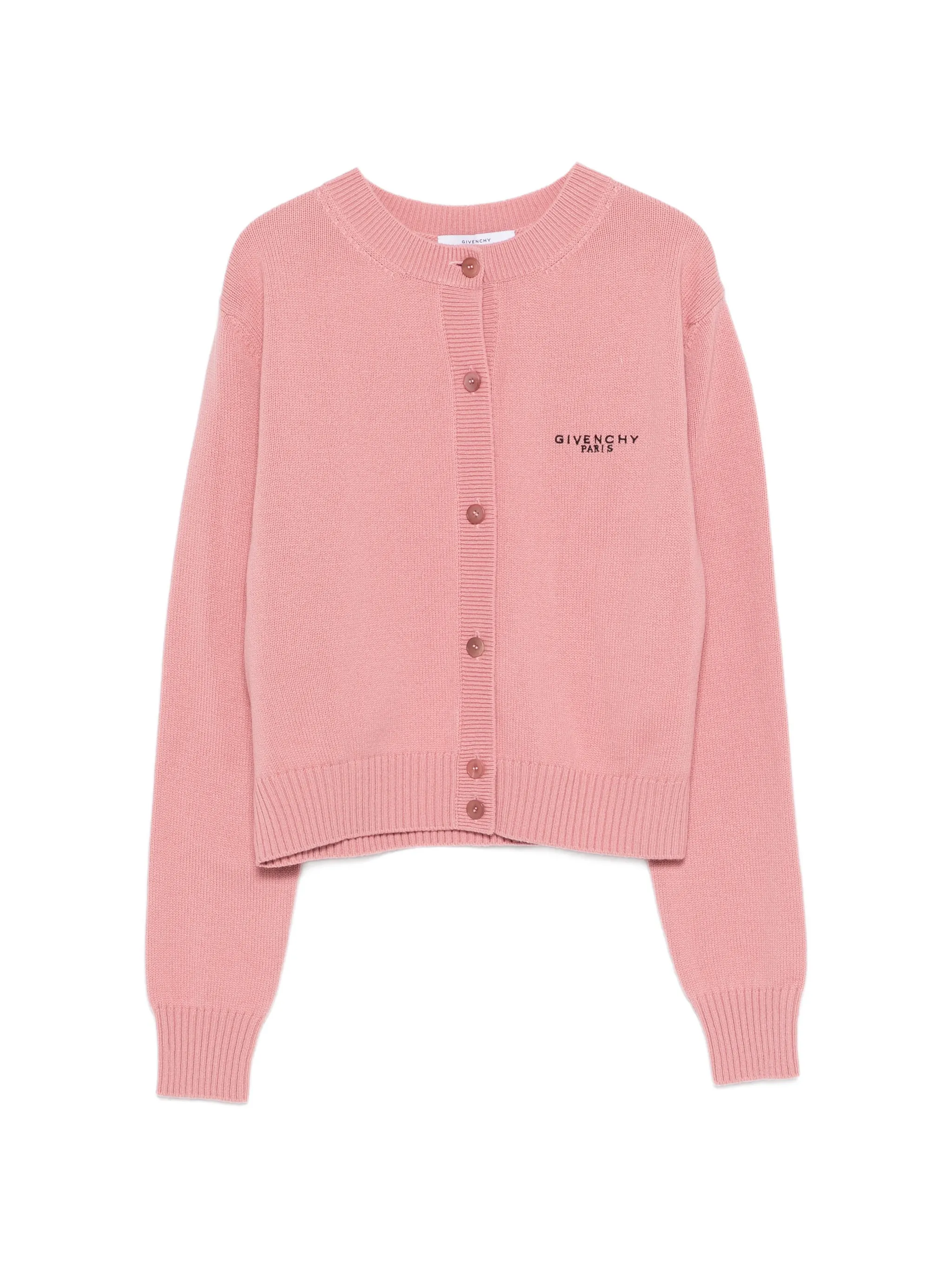 cropped cardigan in wool and cashmere