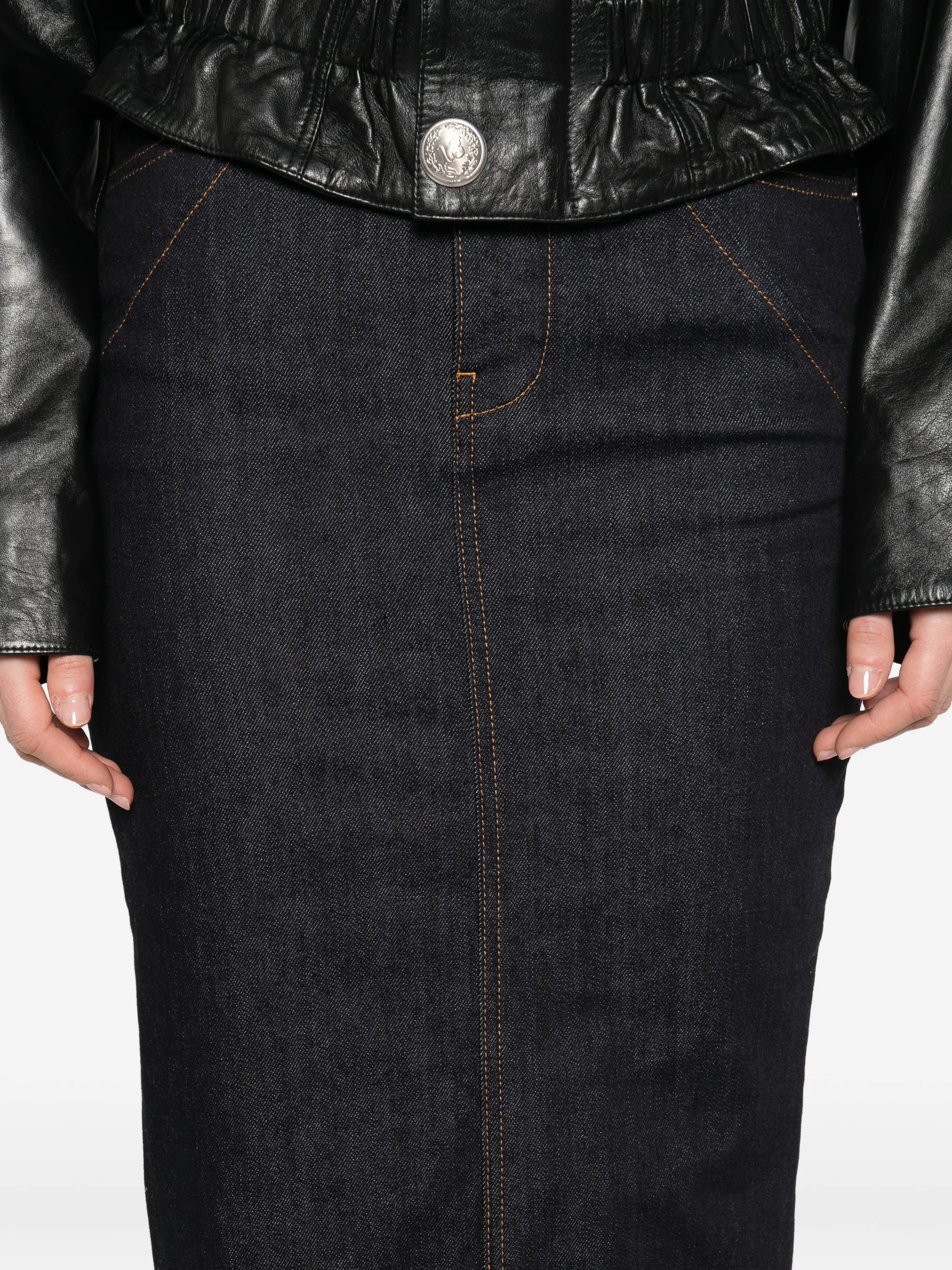 seam midi skirt