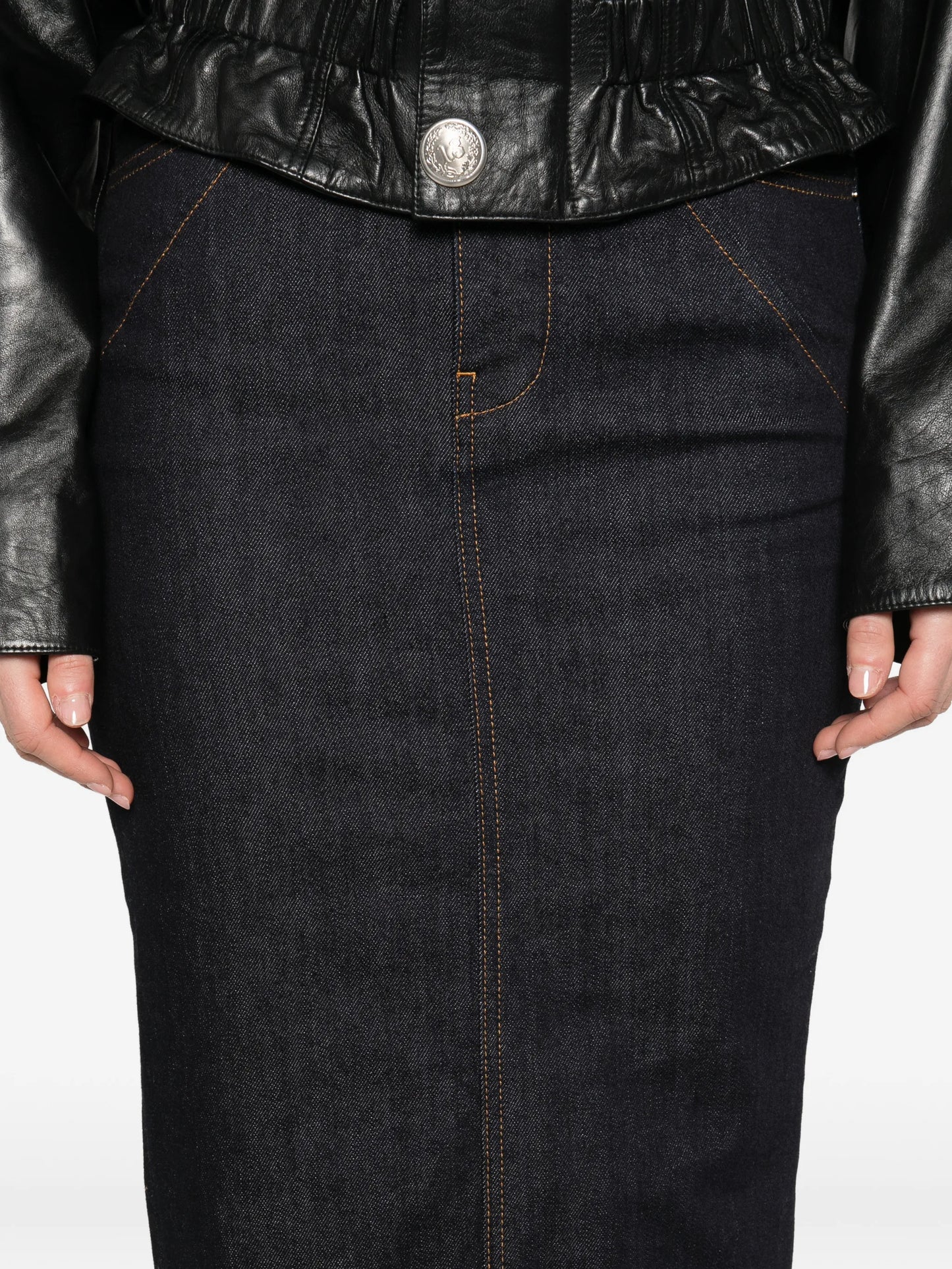 seam midi skirt