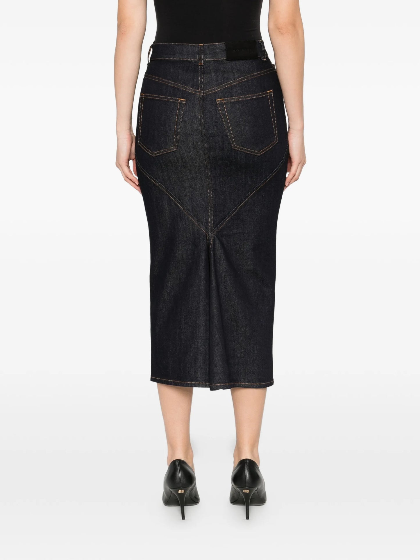 seam midi skirt