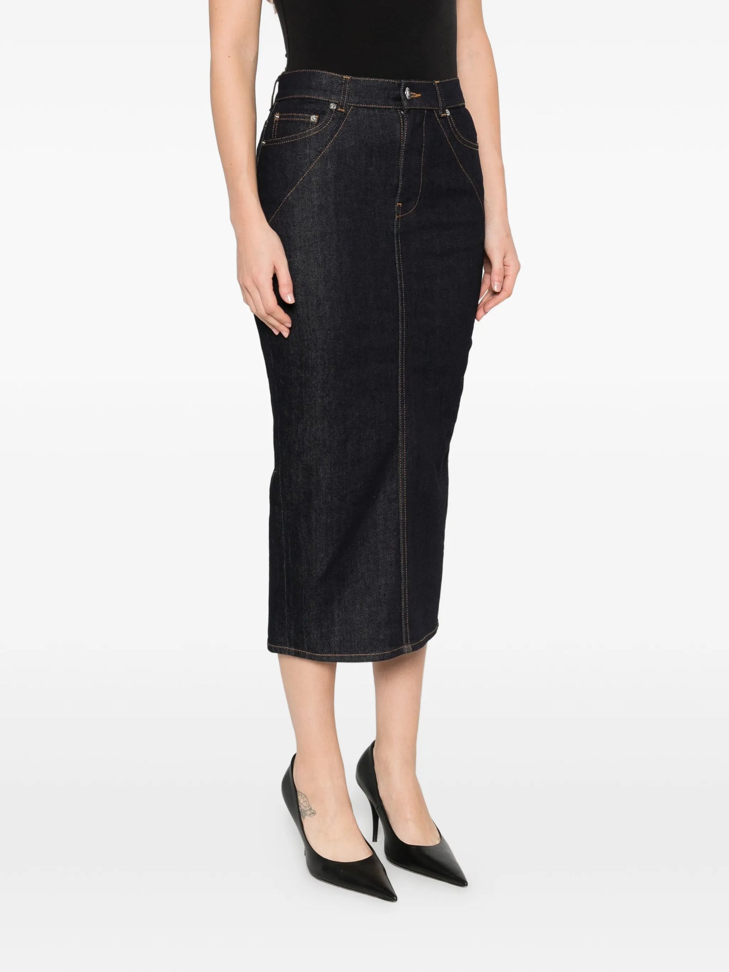 seam midi skirt