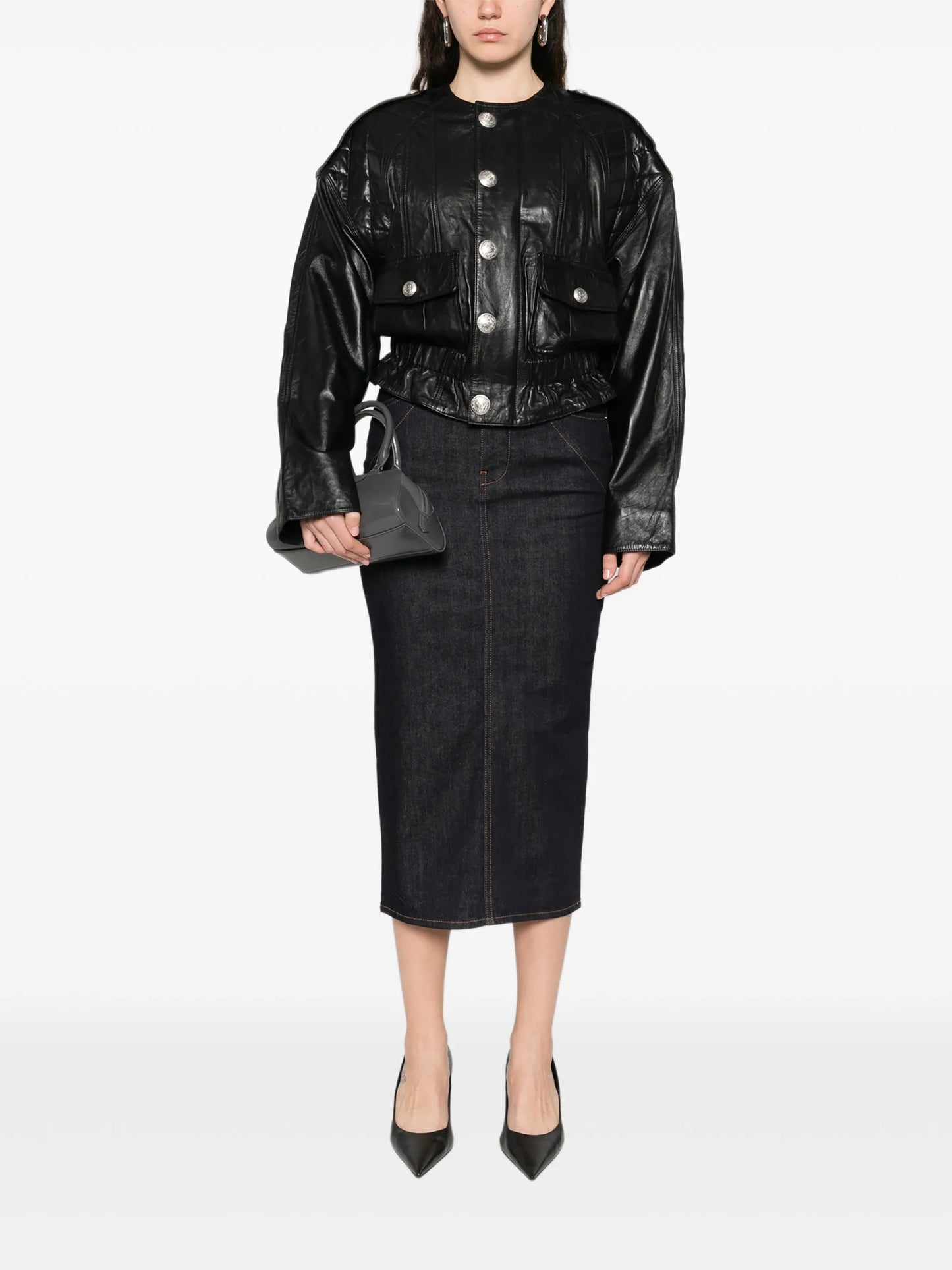 seam midi skirt