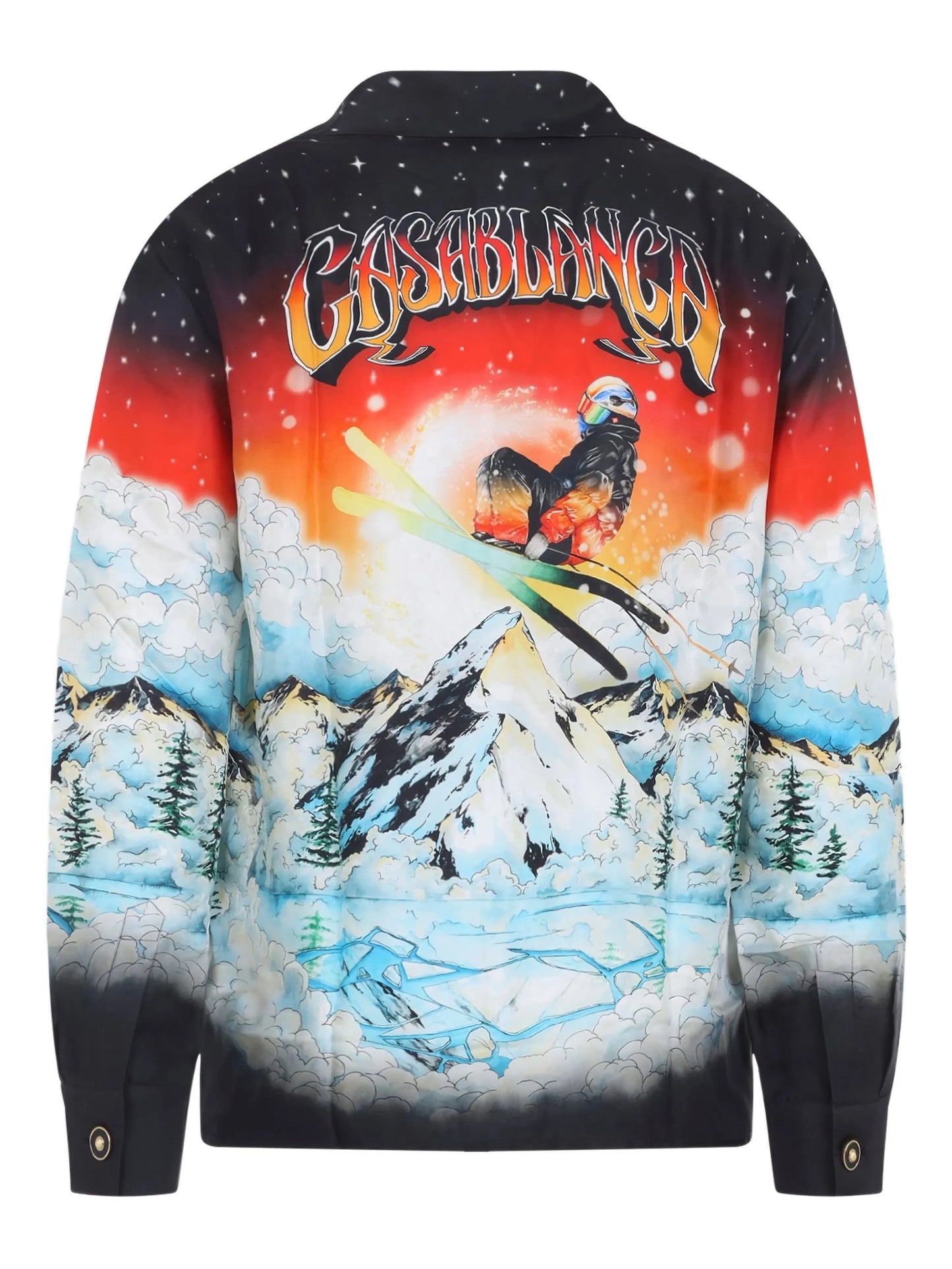 Ski Lake printed long-sleeve shirt