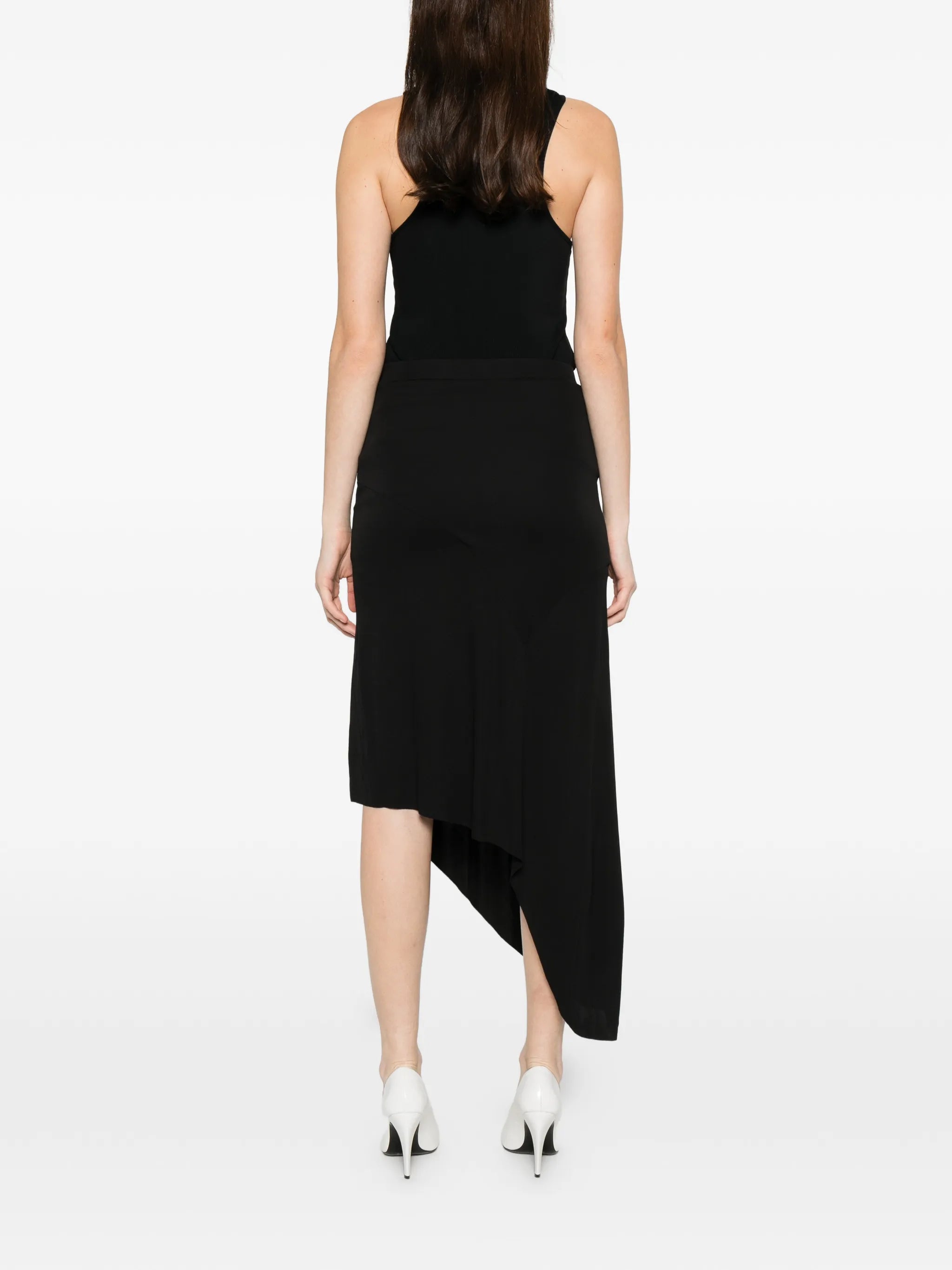 Kitty sheer asymmetric skirt