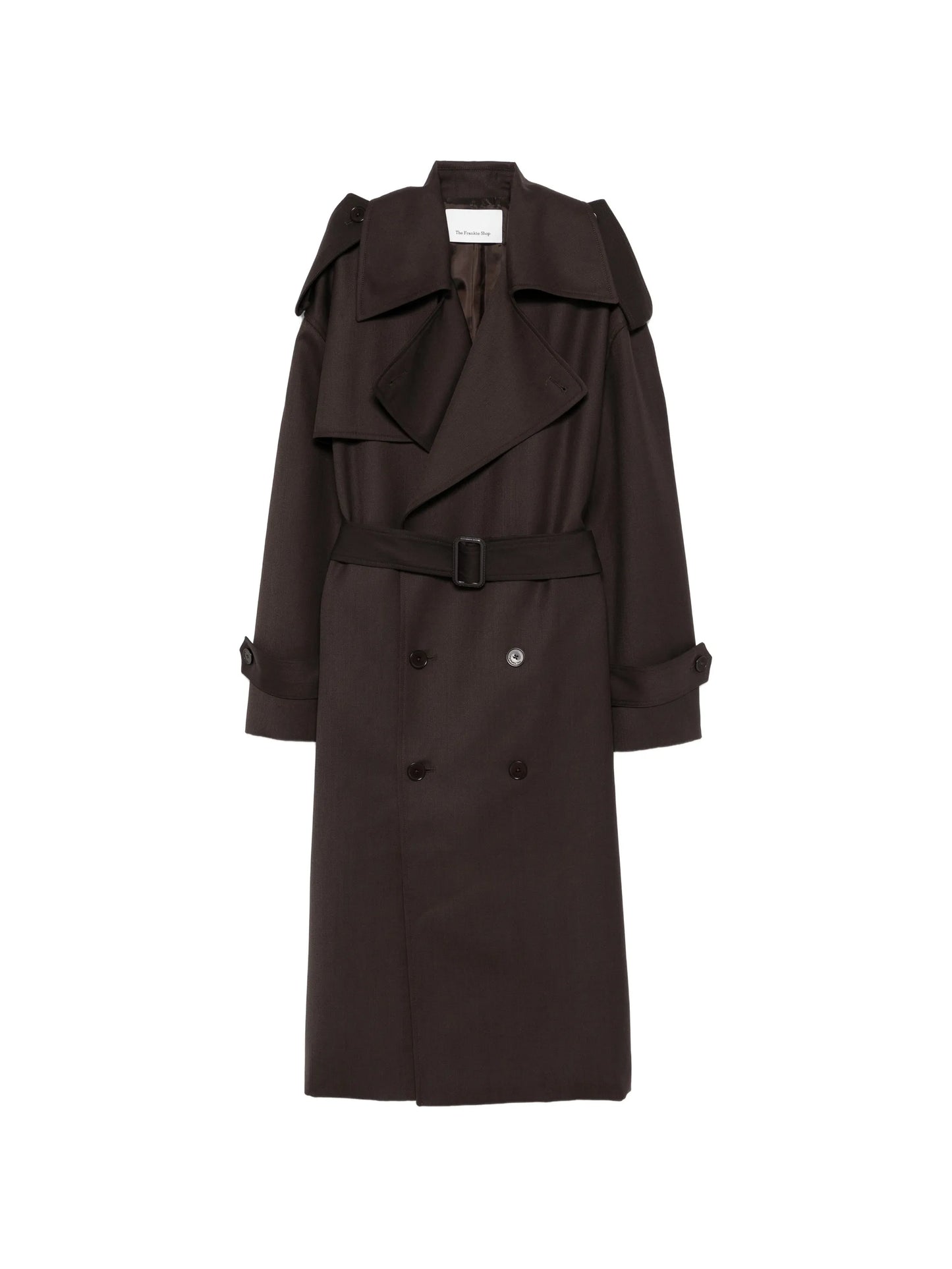 tailored belted trench coat