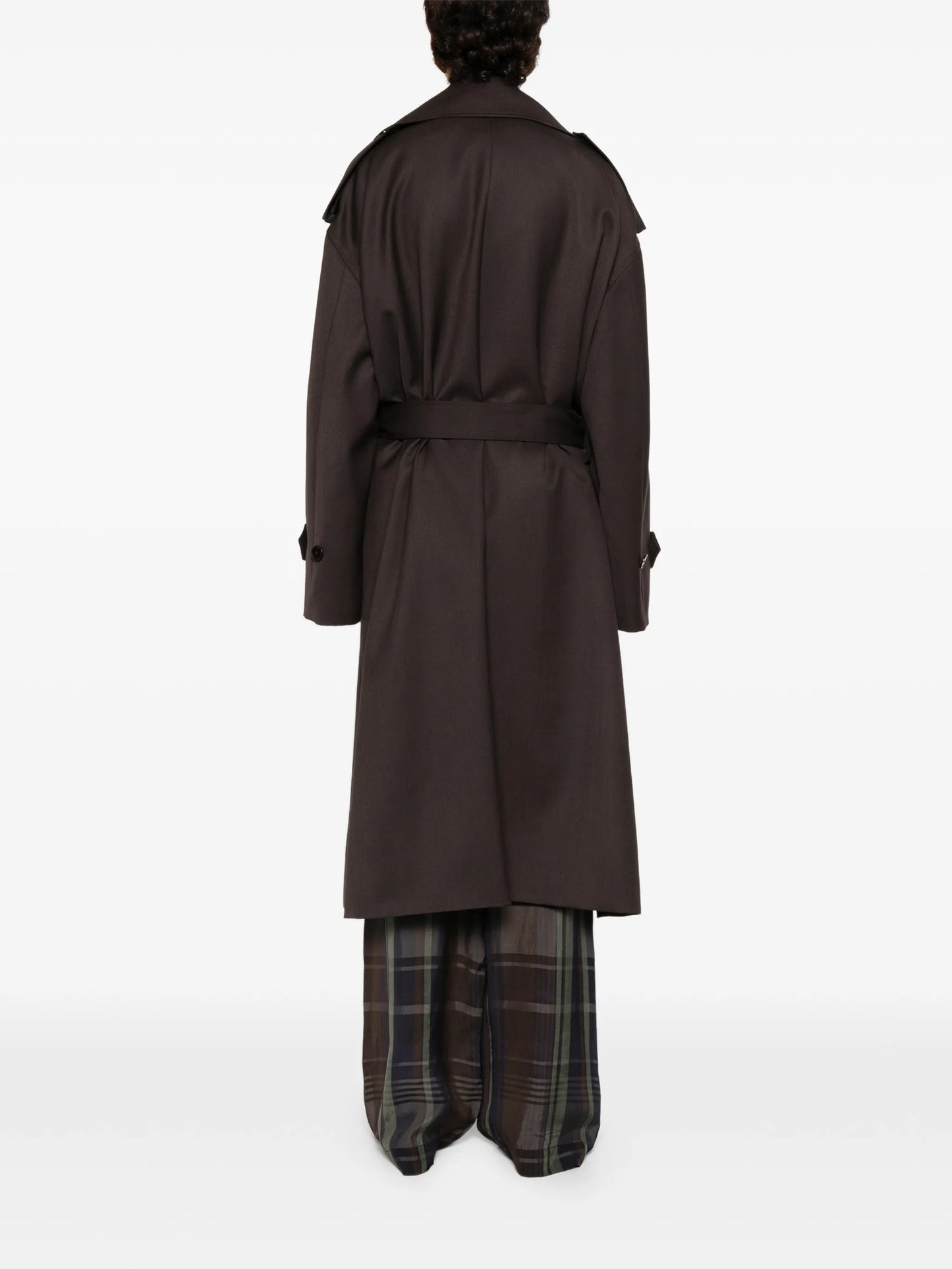 tailored belted trench coat