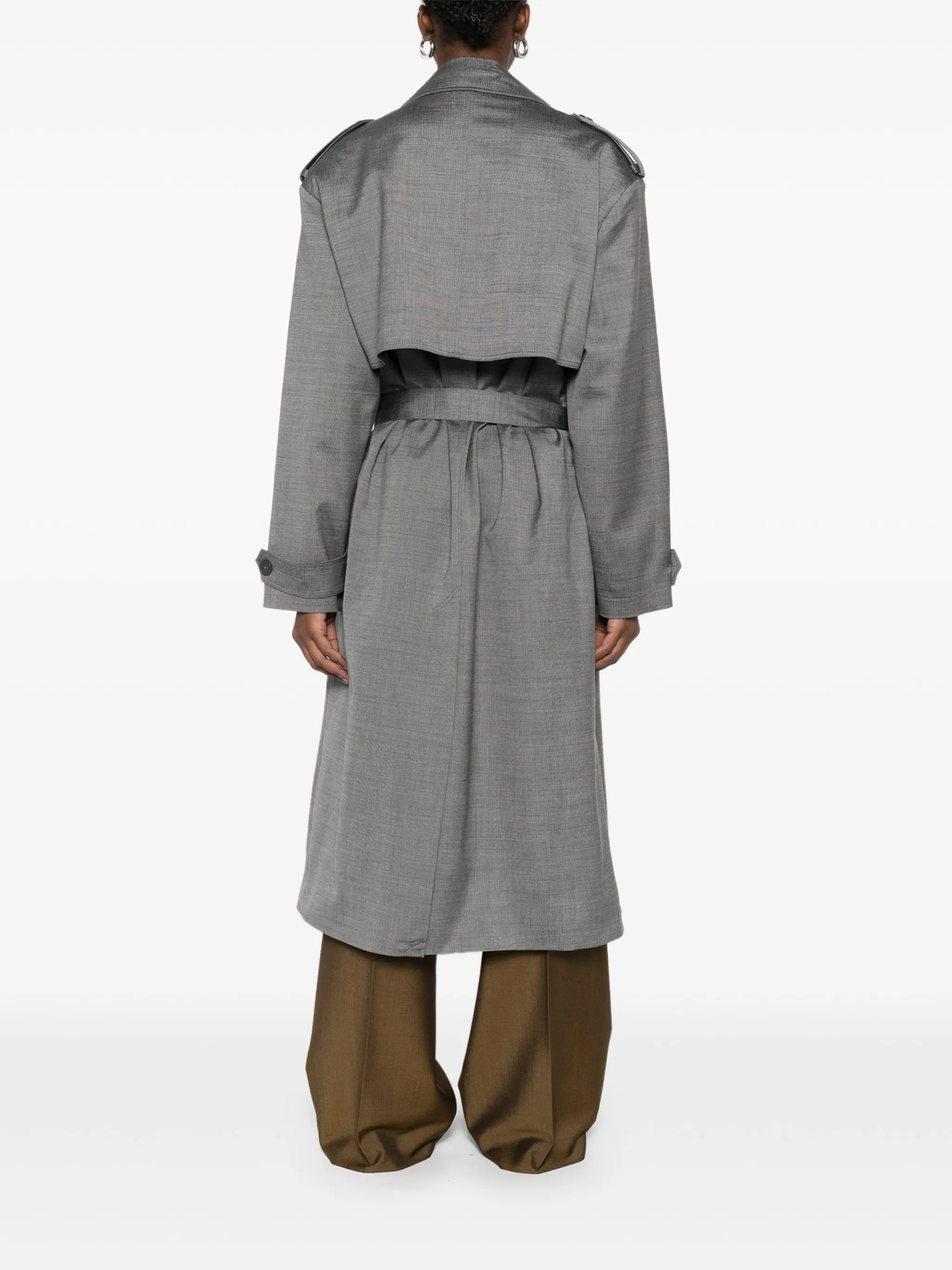 double-breasted trench coat
