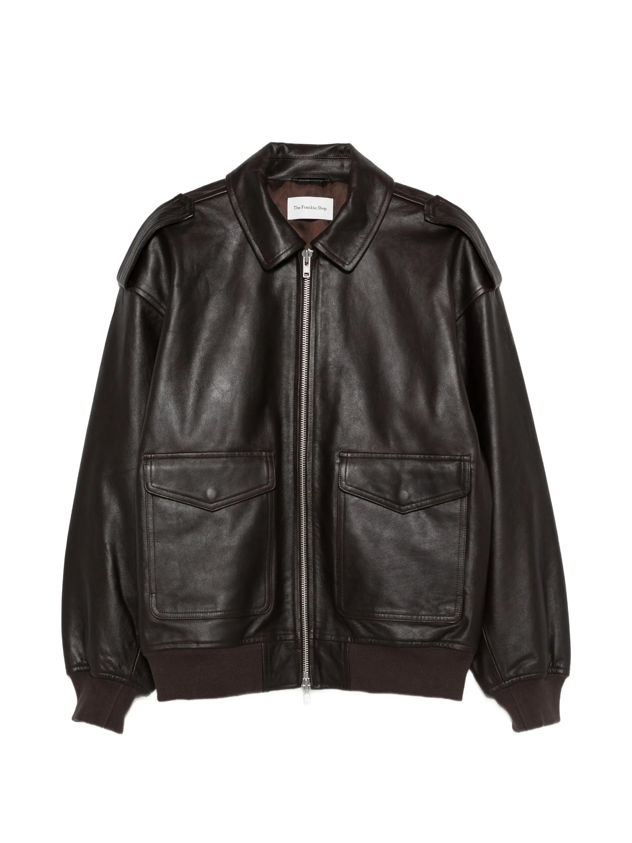 Viper flap-pocket leather jacket