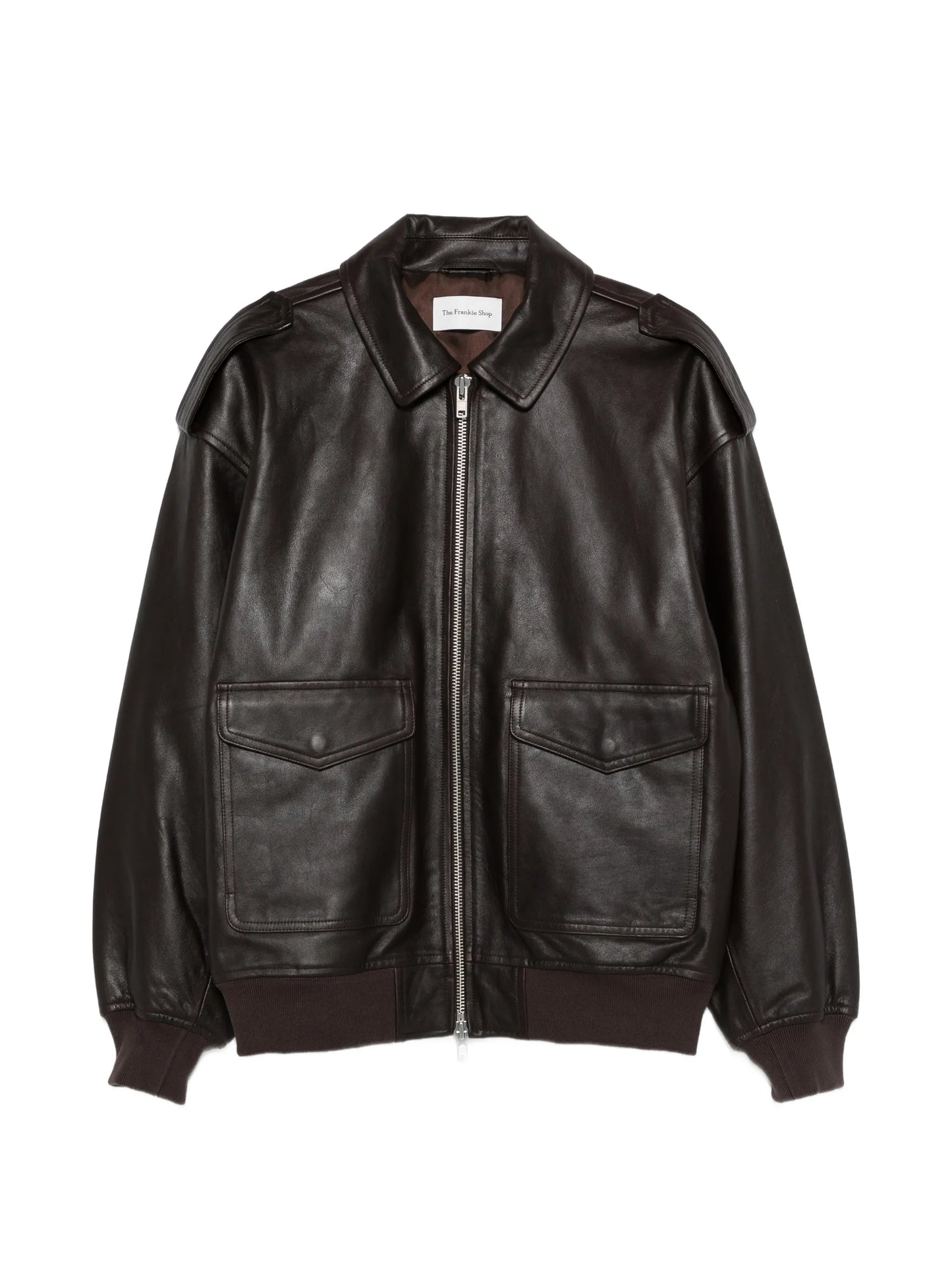 Viper flap-pocket leather jacket