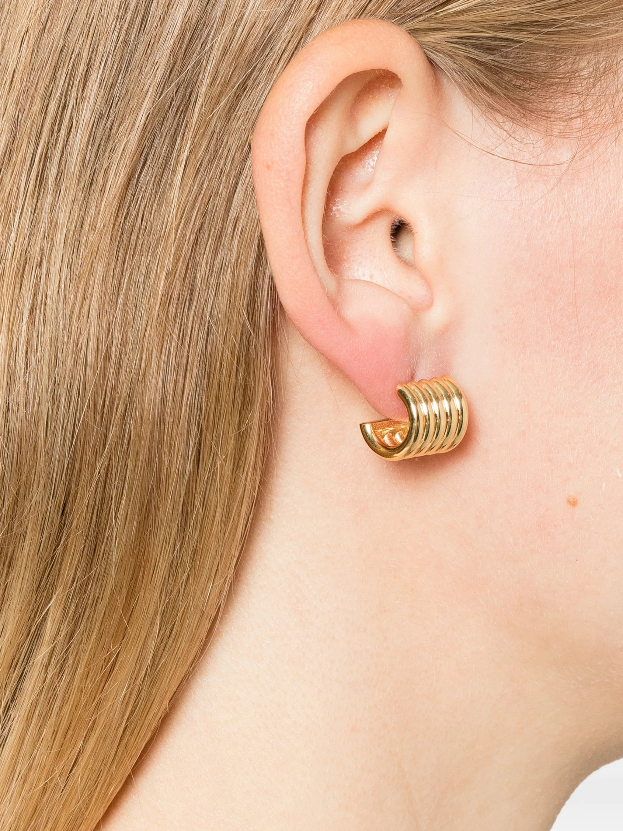 small Hollyhock earrings