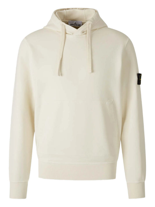 hooded patch sweatshirt