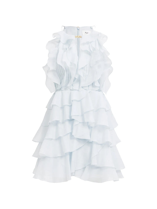 Cleo ruffled tiered mini dress