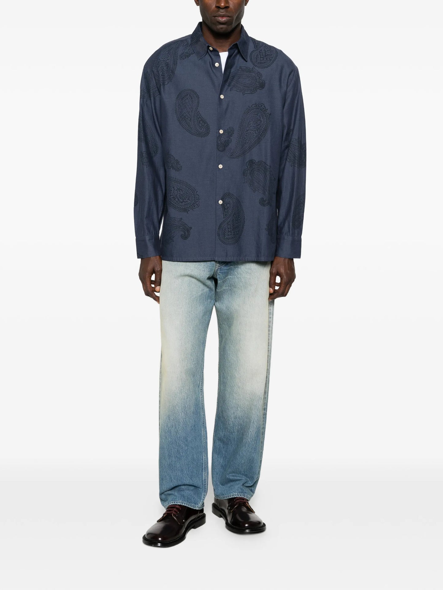 paisley-print shirt