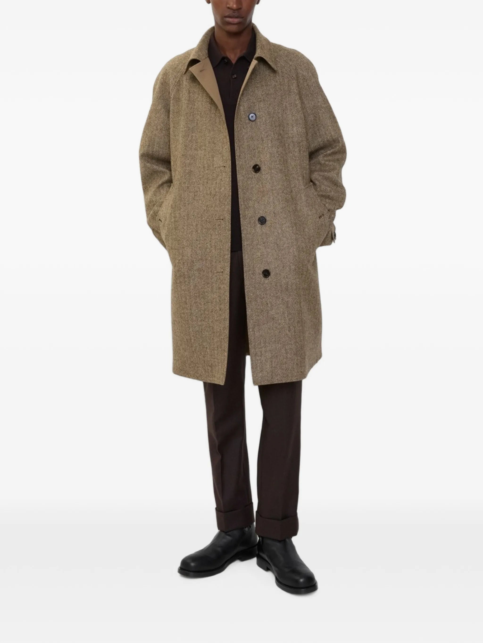 herringbone reversible coat
