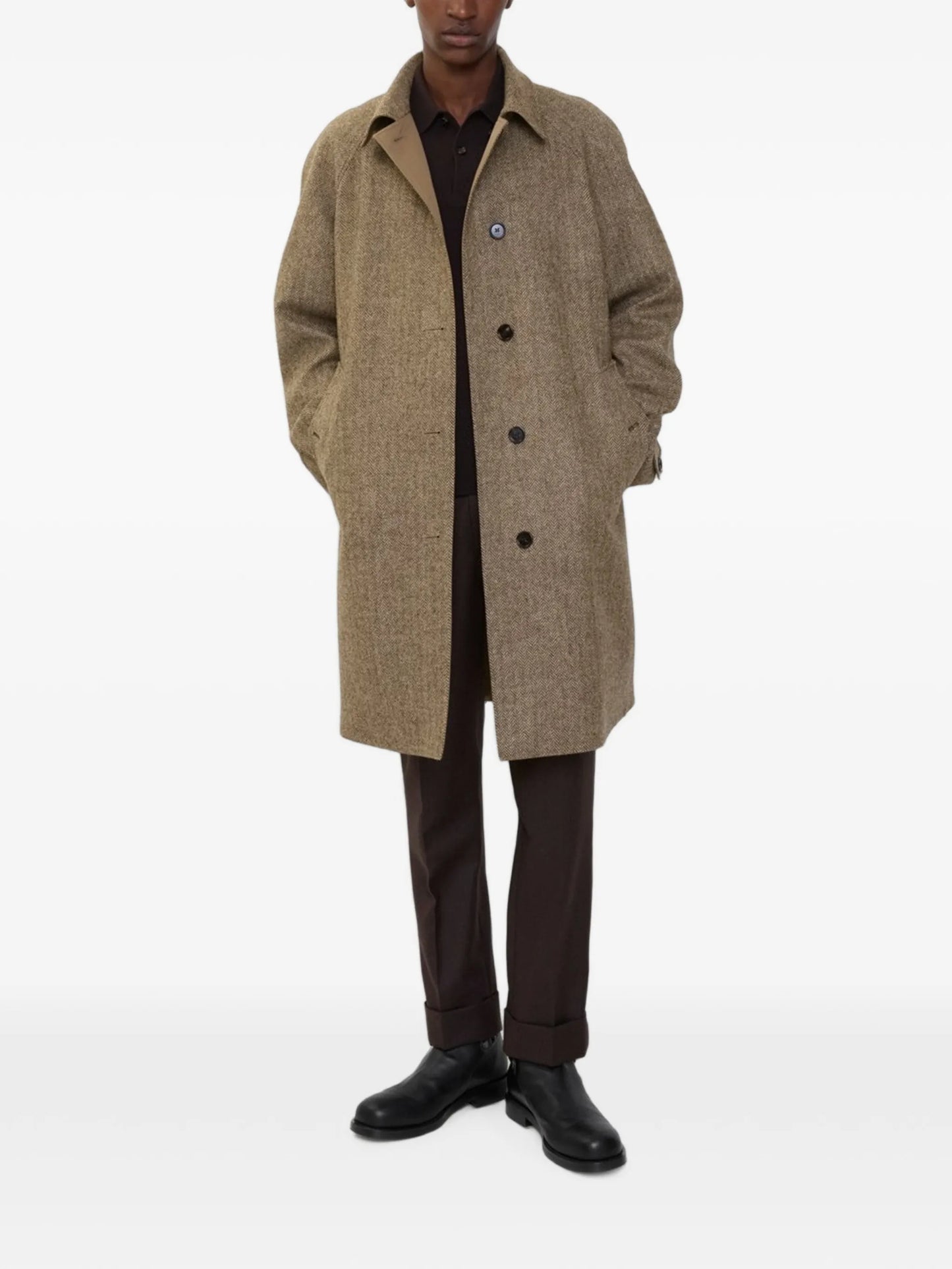 herringbone reversible coat