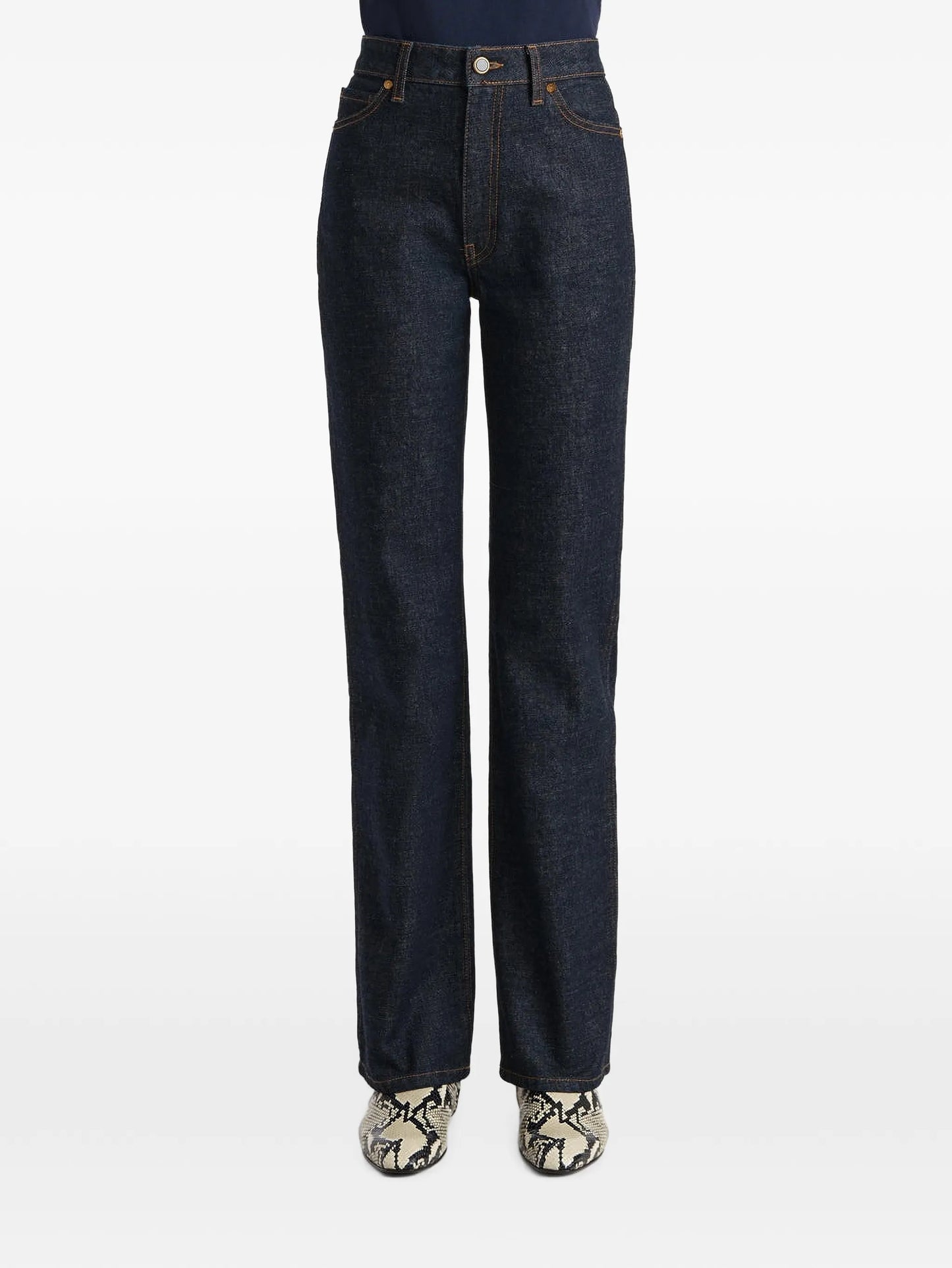 Danielle button-embellishment jeans