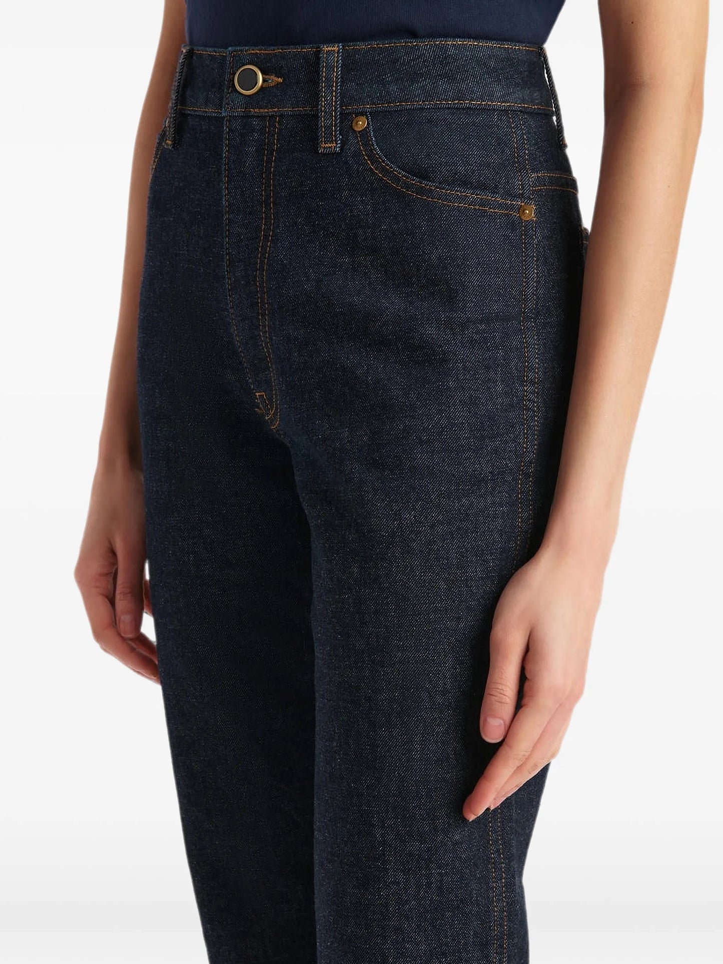 Danielle button-embellishment jeans