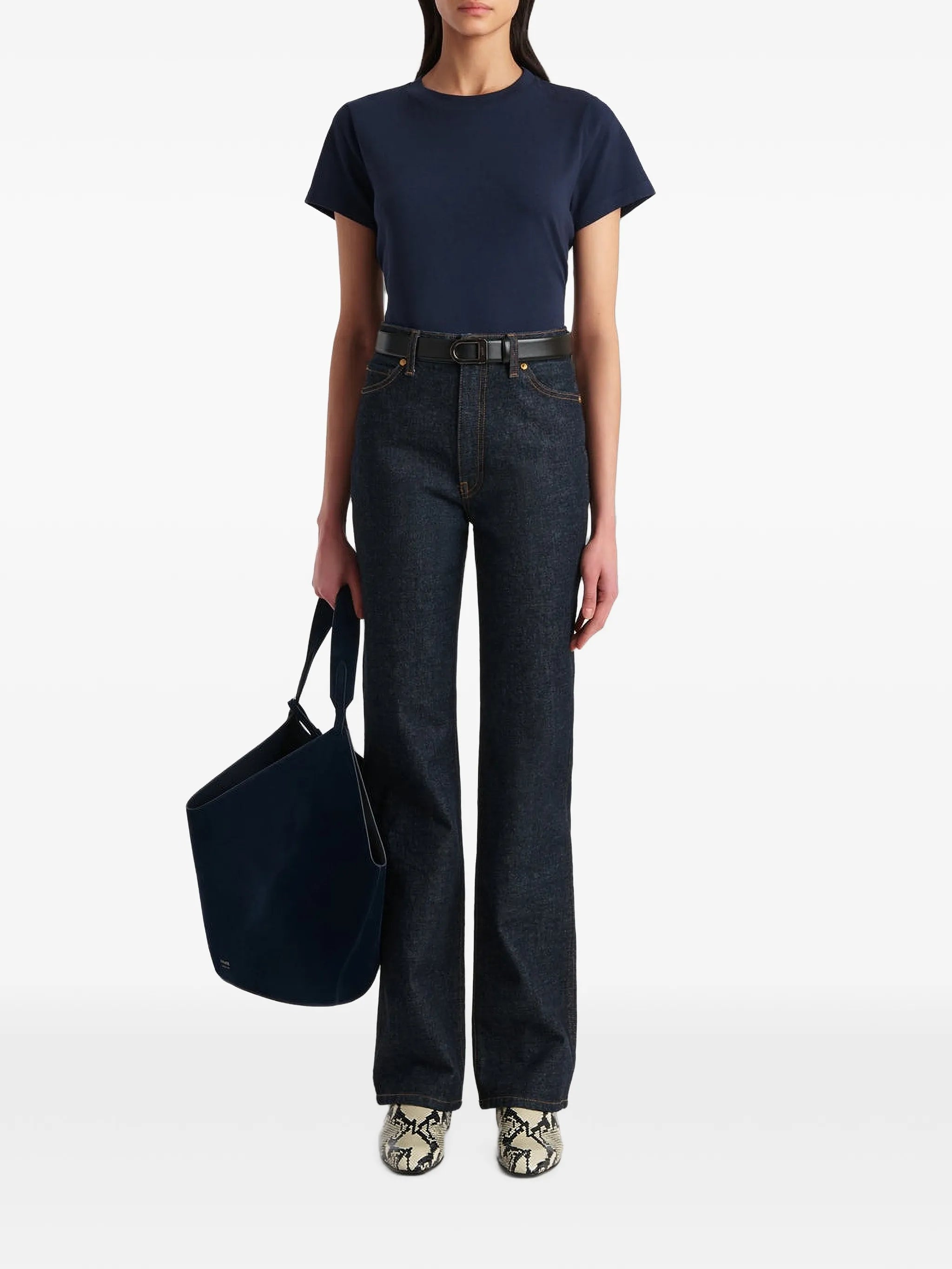 Danielle button-embellishment jeans