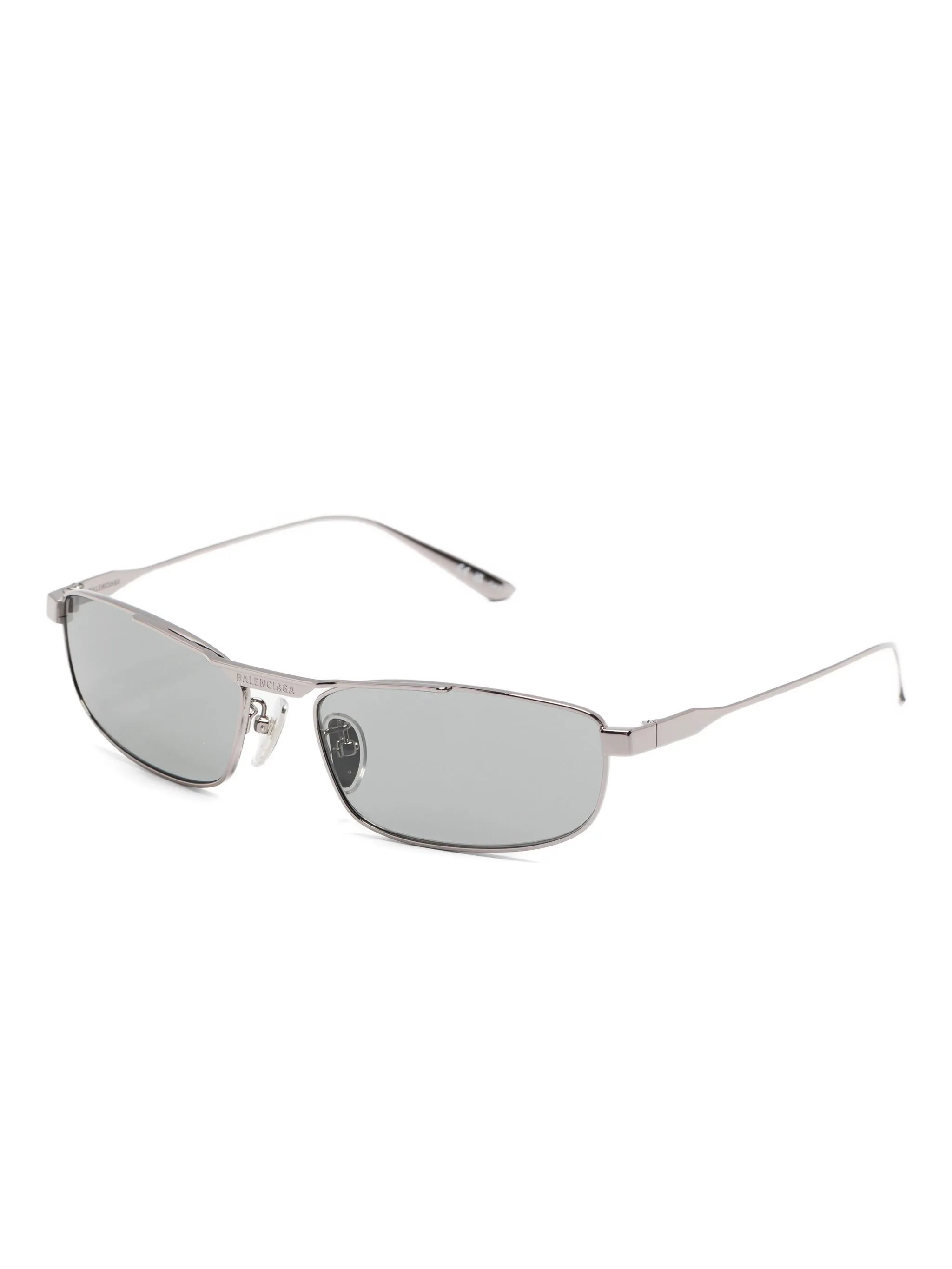 logo-engraved rectangle-frame sunglasses