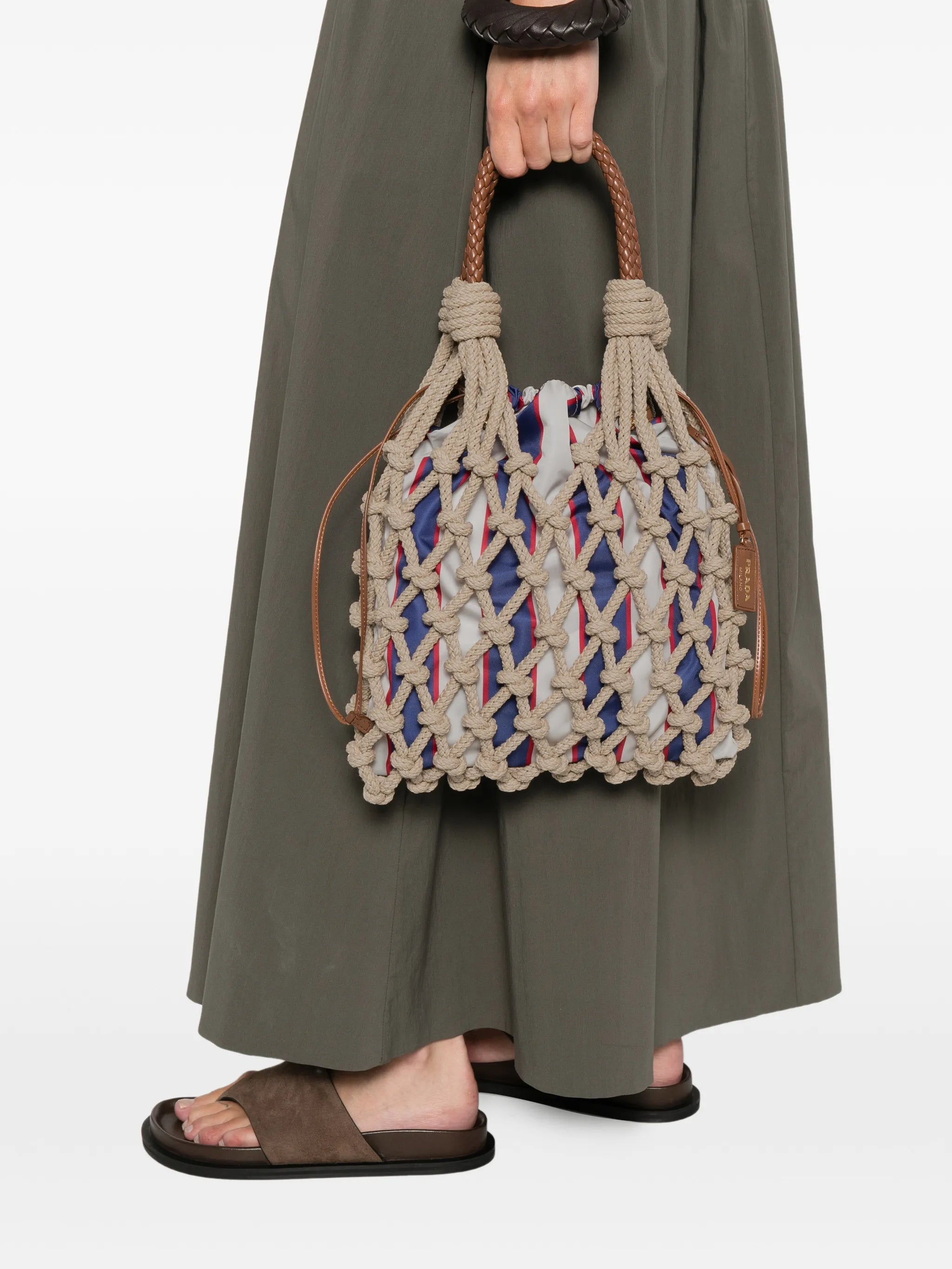 medium Noué macramé tote bag
