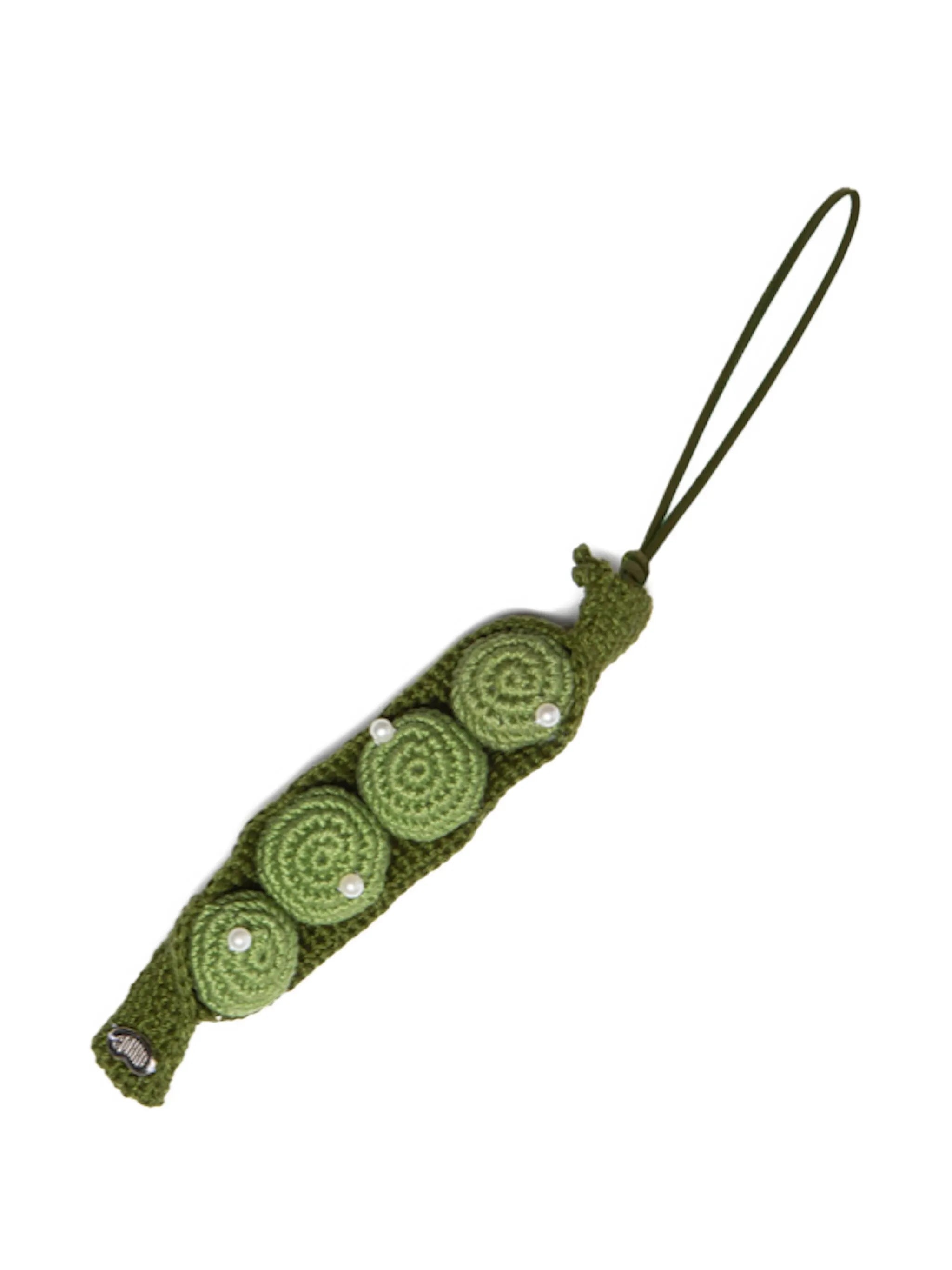 crochet bean charm