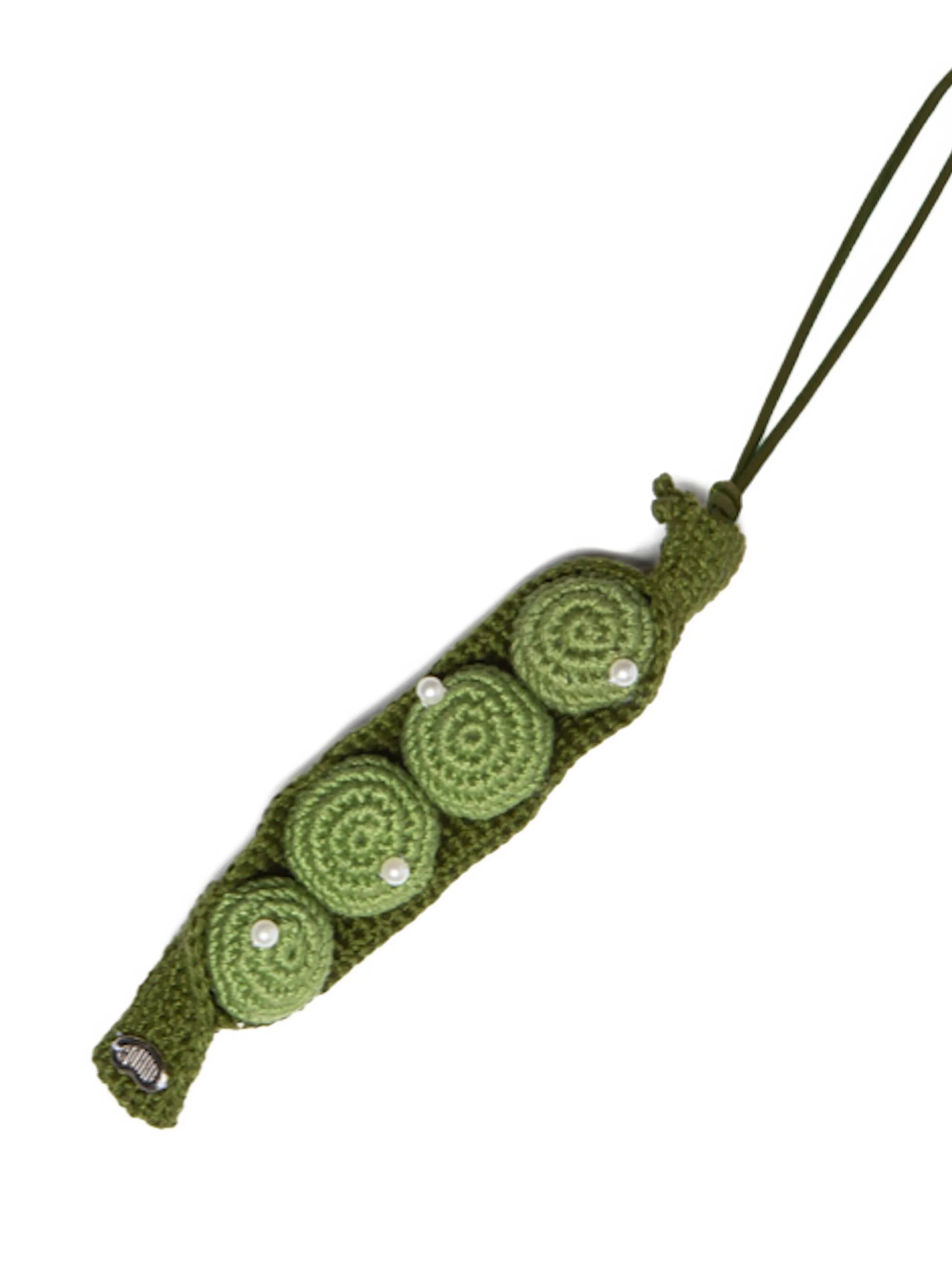 crochet bean charm
