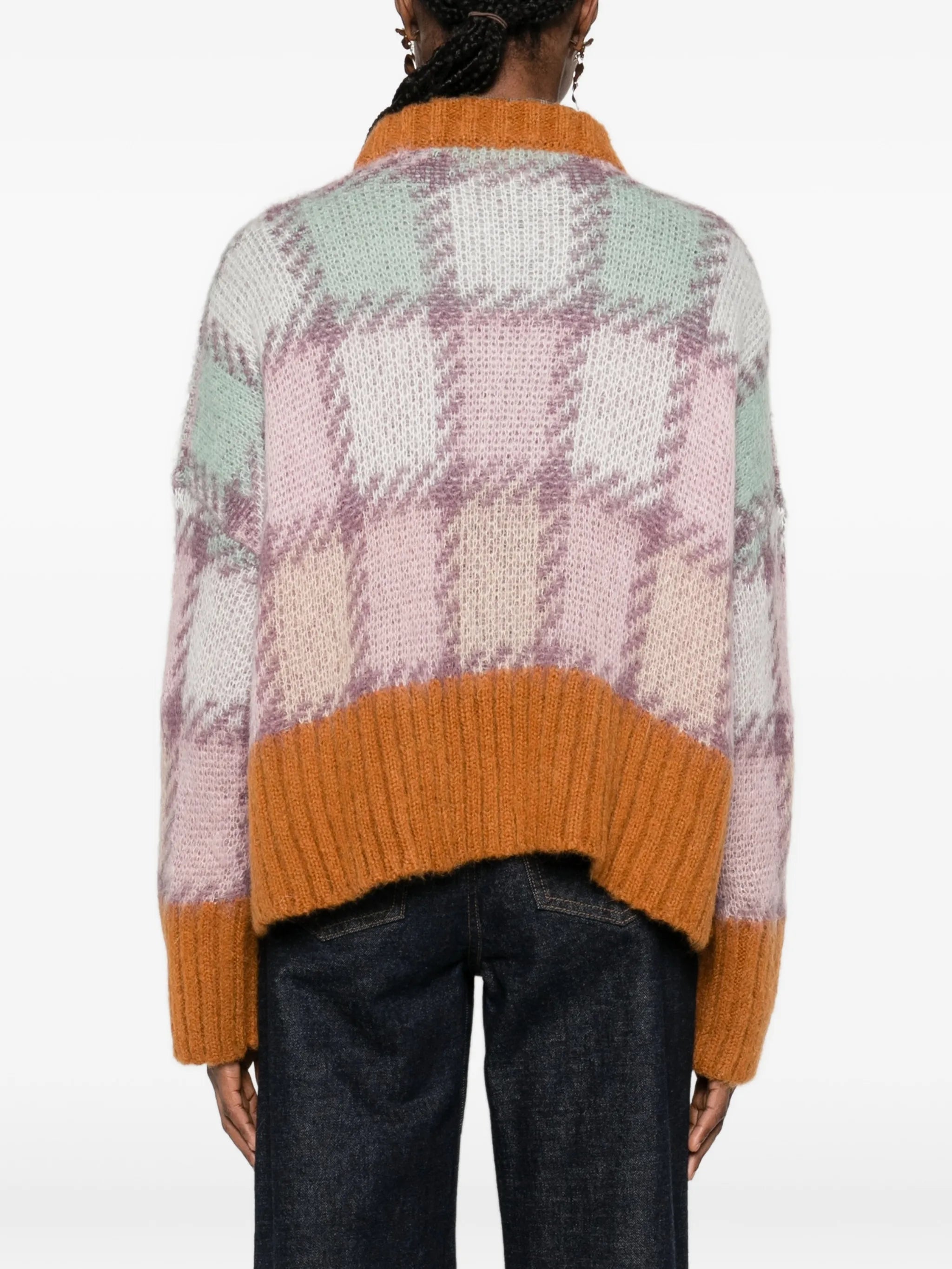 checked mohair jumper