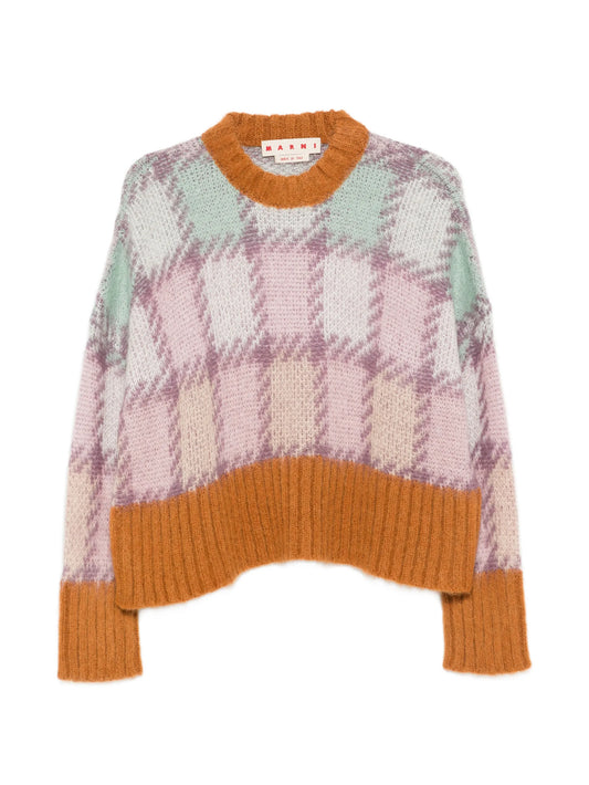 checked mohair jumper