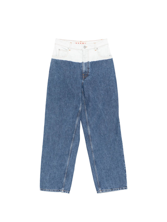gradient wide leg jeans