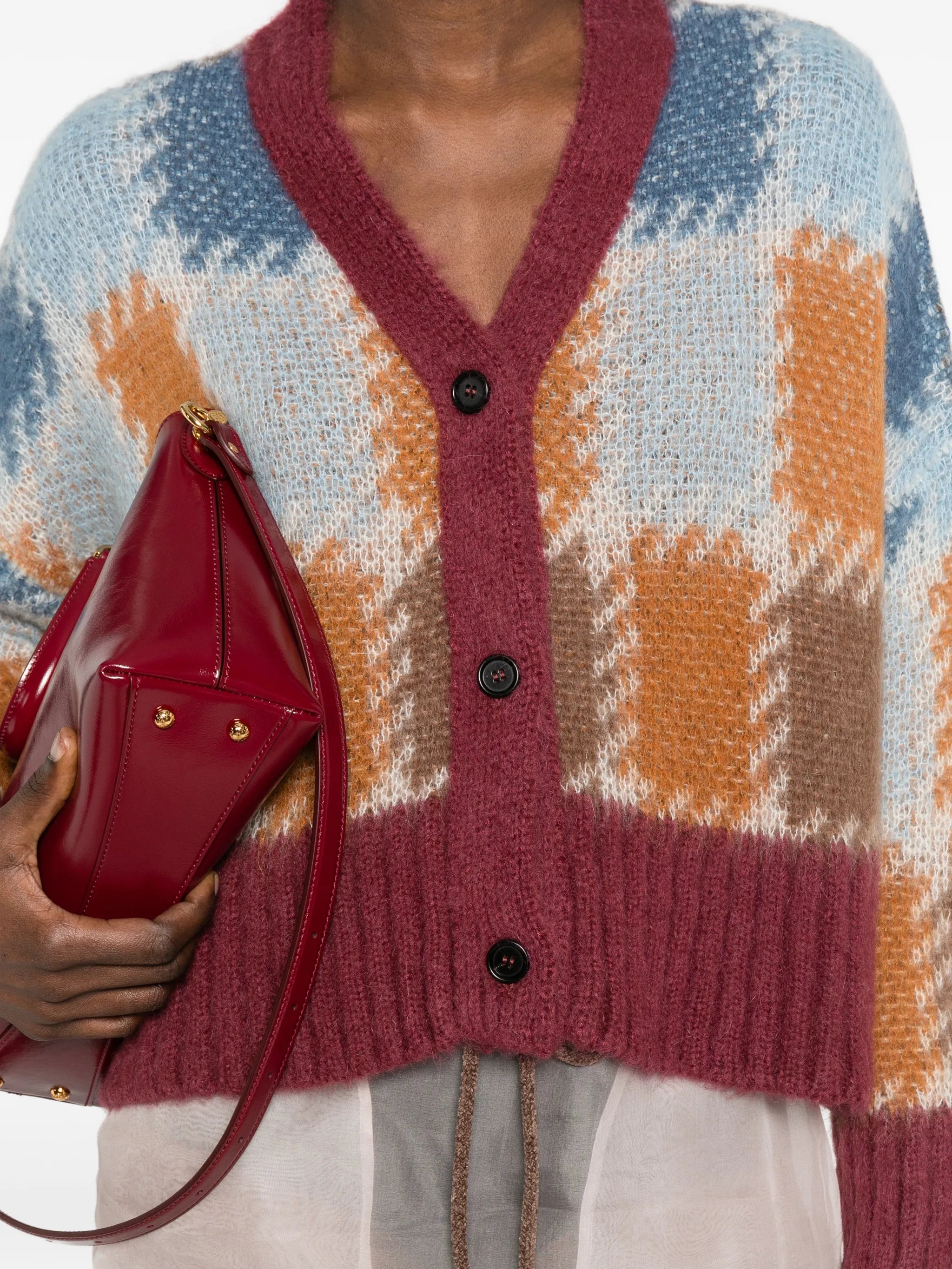 V-neck cardigan